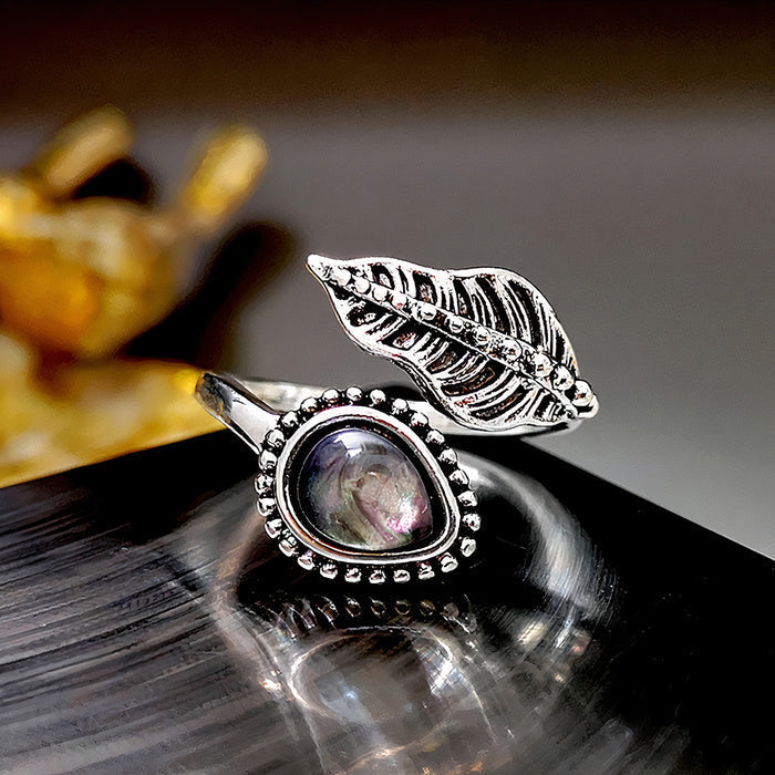 Bague Vintage en Argent avec Pierre Sombre