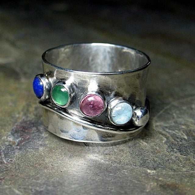 Bague Vintage en Cristal Coloré