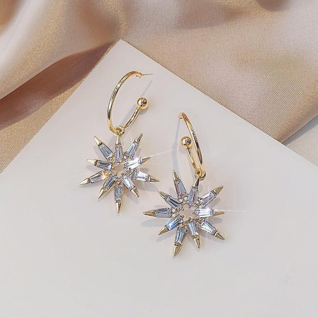 Boucles d'oreilles étoile en cristal