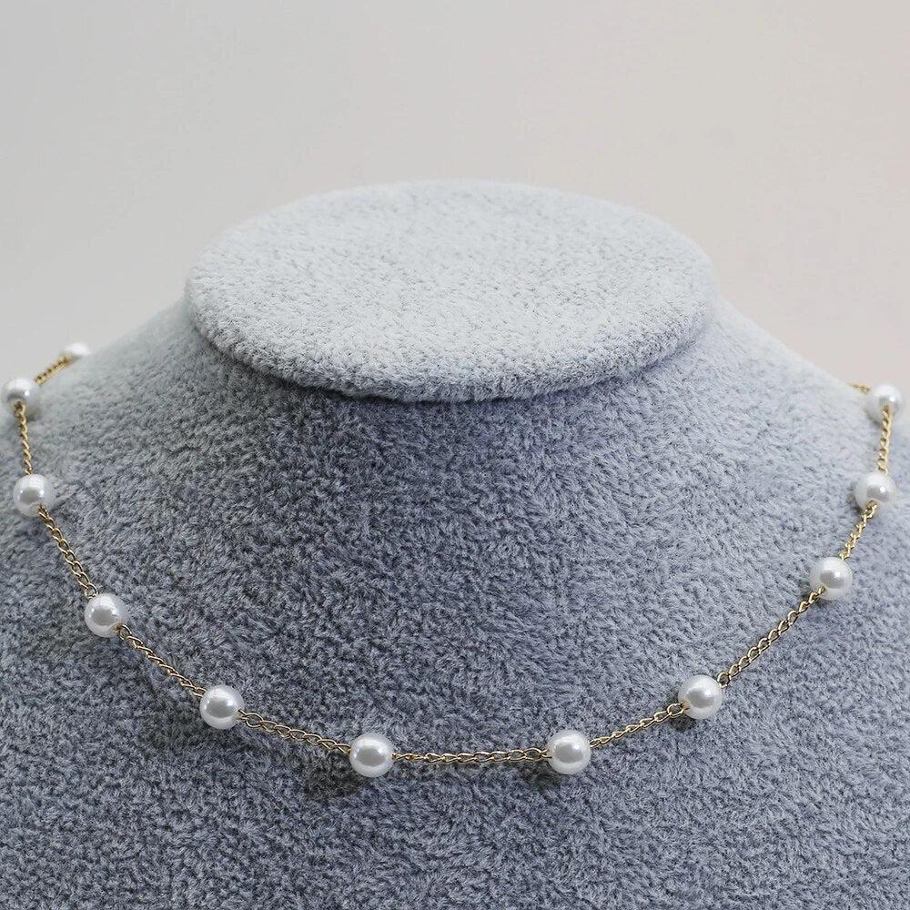 Collier de Perles Dorées