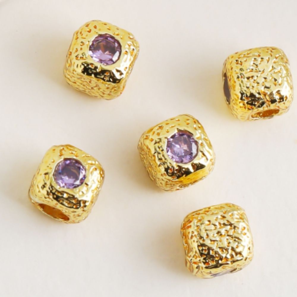 Bague Vintage Triple Cristal Violet
