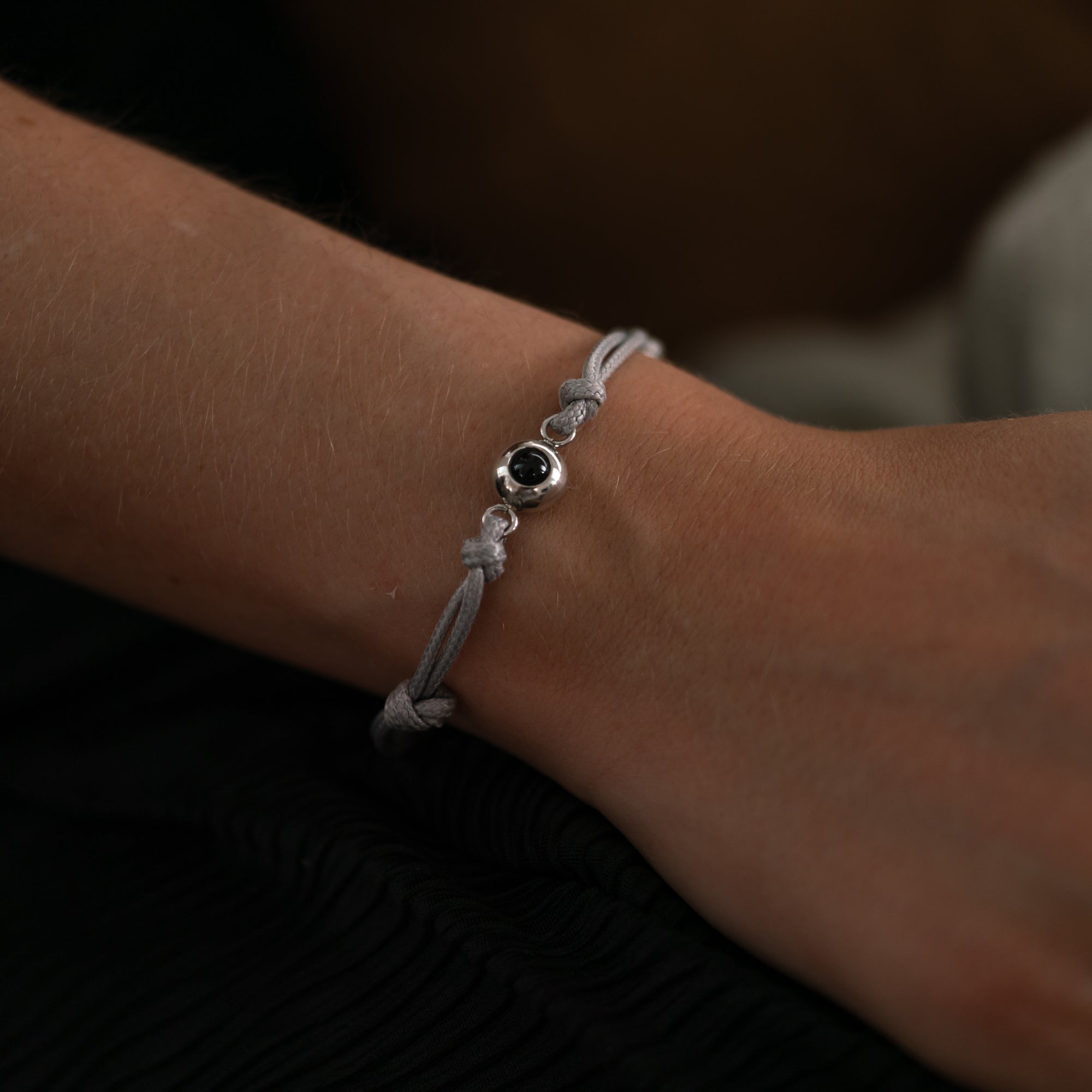 Bracelet photo personnalisé avec votre photo - Nœud marin