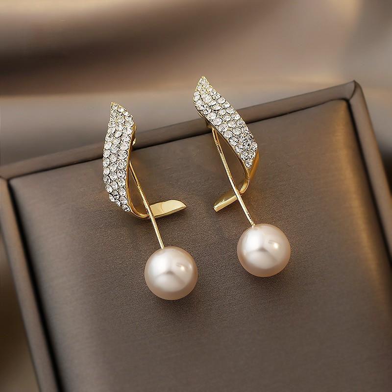 Boucles d'oreilles perle en or