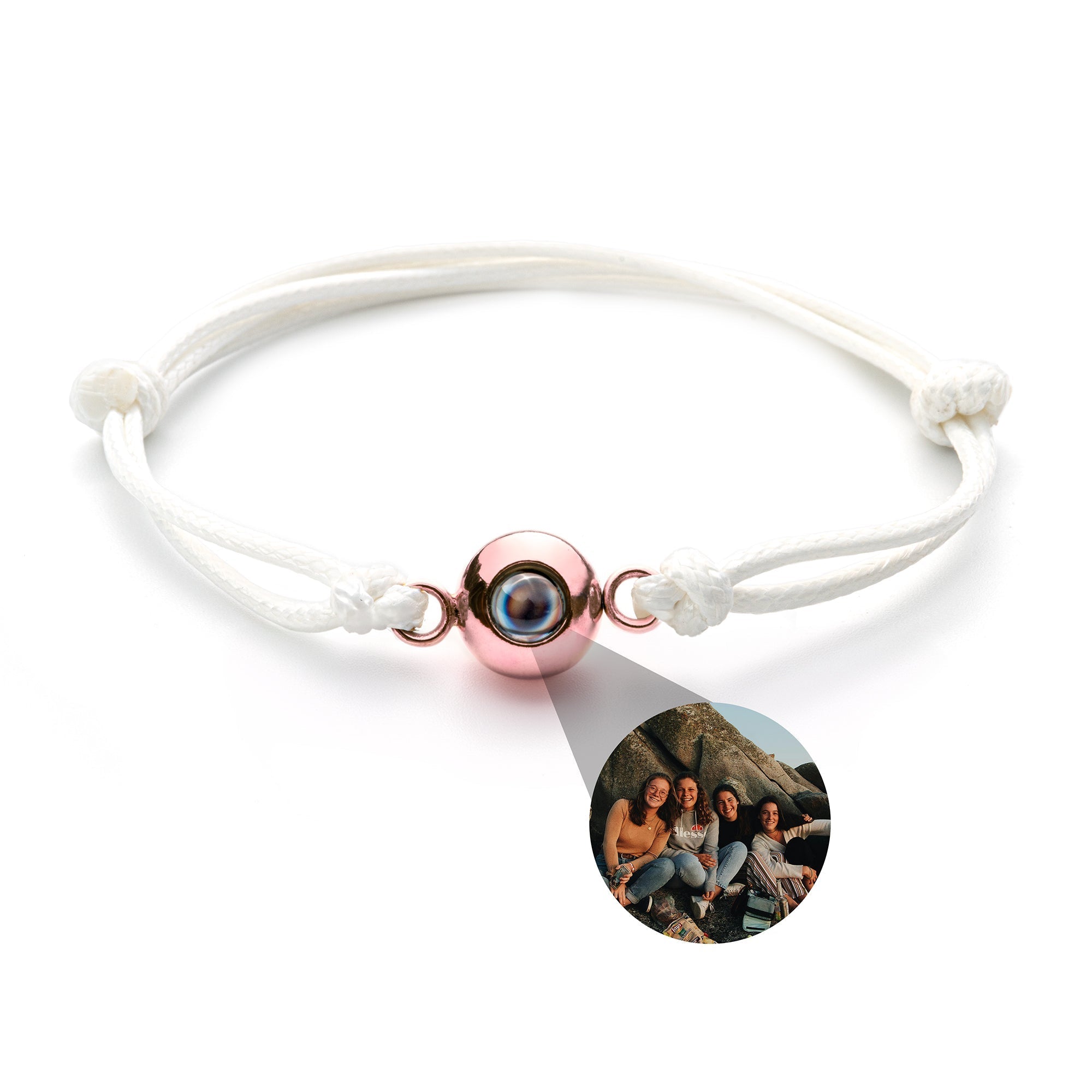Bracelet photo personnalisé avec votre photo - Nœud marin