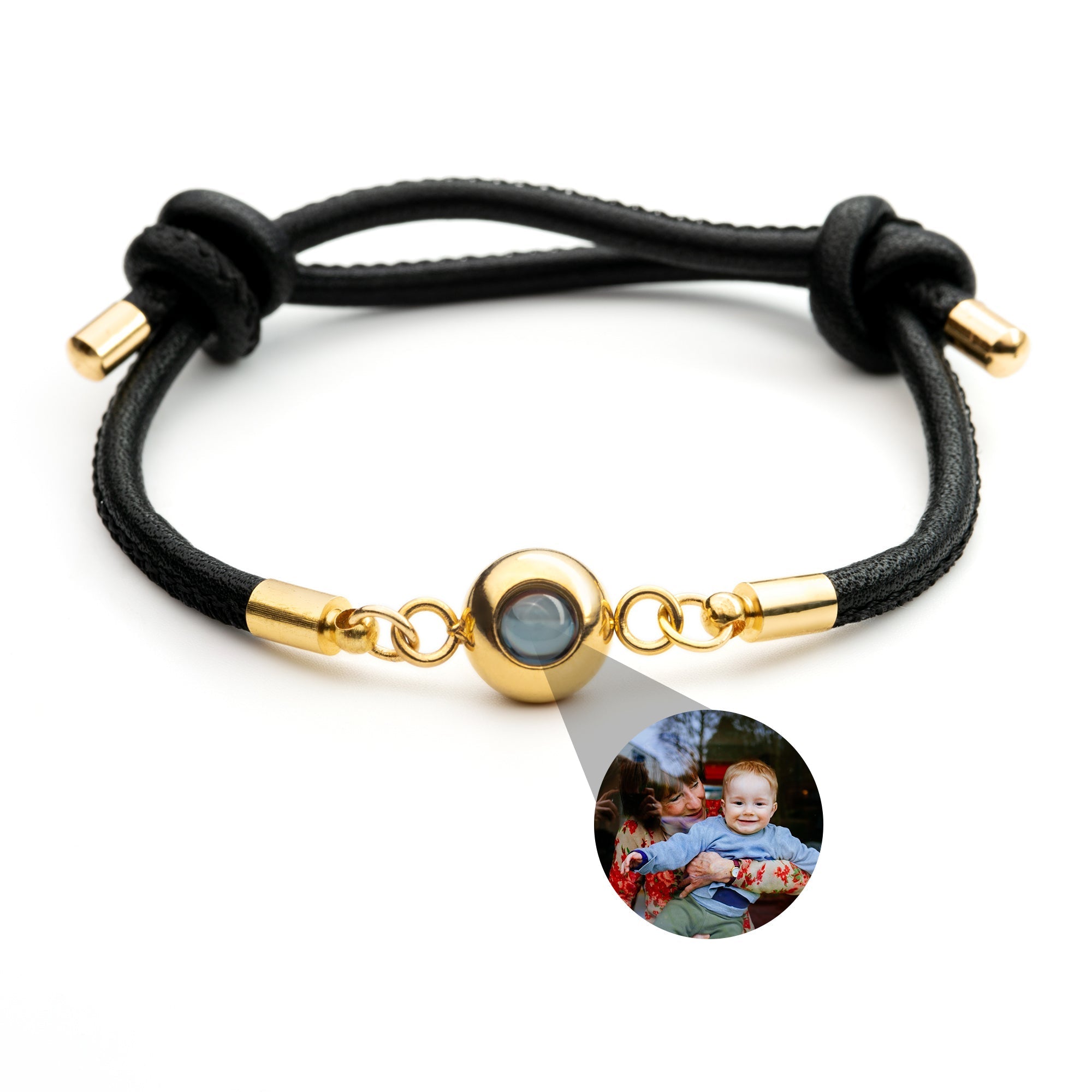 Bracelet photo personnalisé avec votre photo - cuir