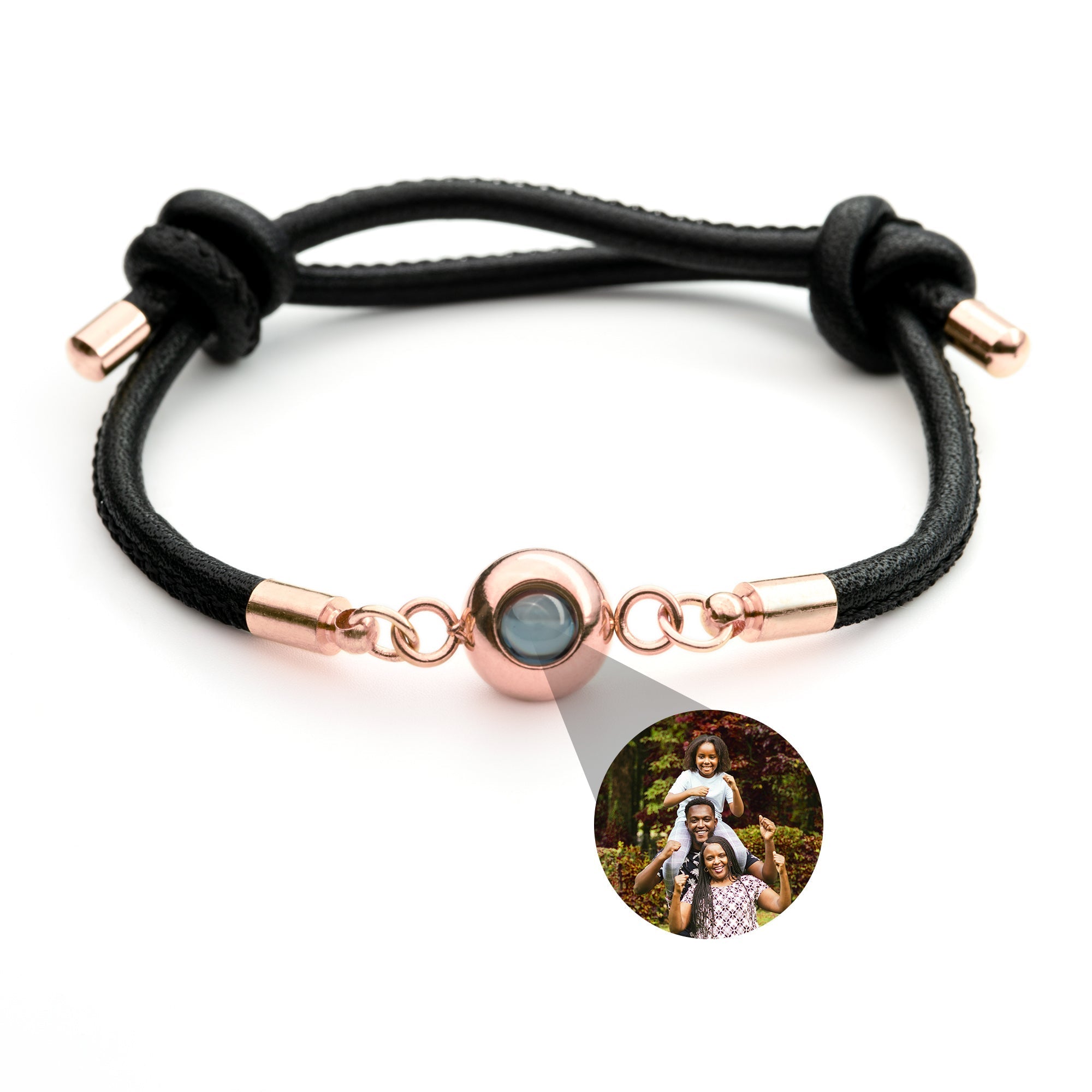 Bracelet photo personnalisé avec votre photo - cuir