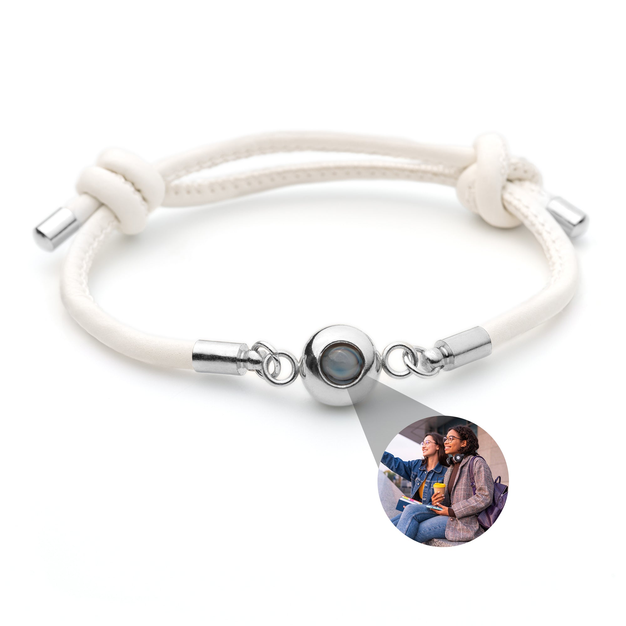 Bracelet photo personnalisé avec votre photo - cuir