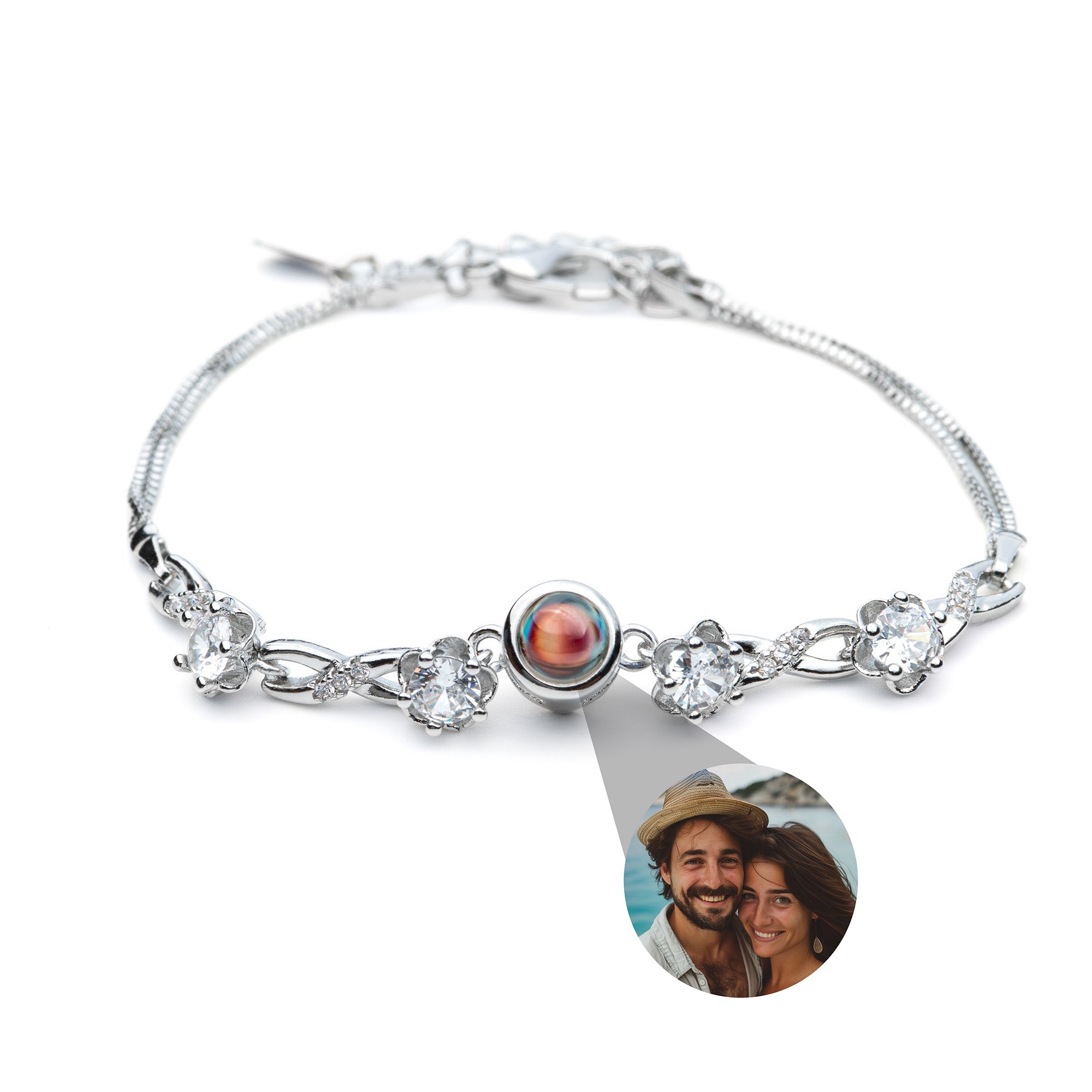 Bracelet photo personnalisé avec votre photo - Amour éternel