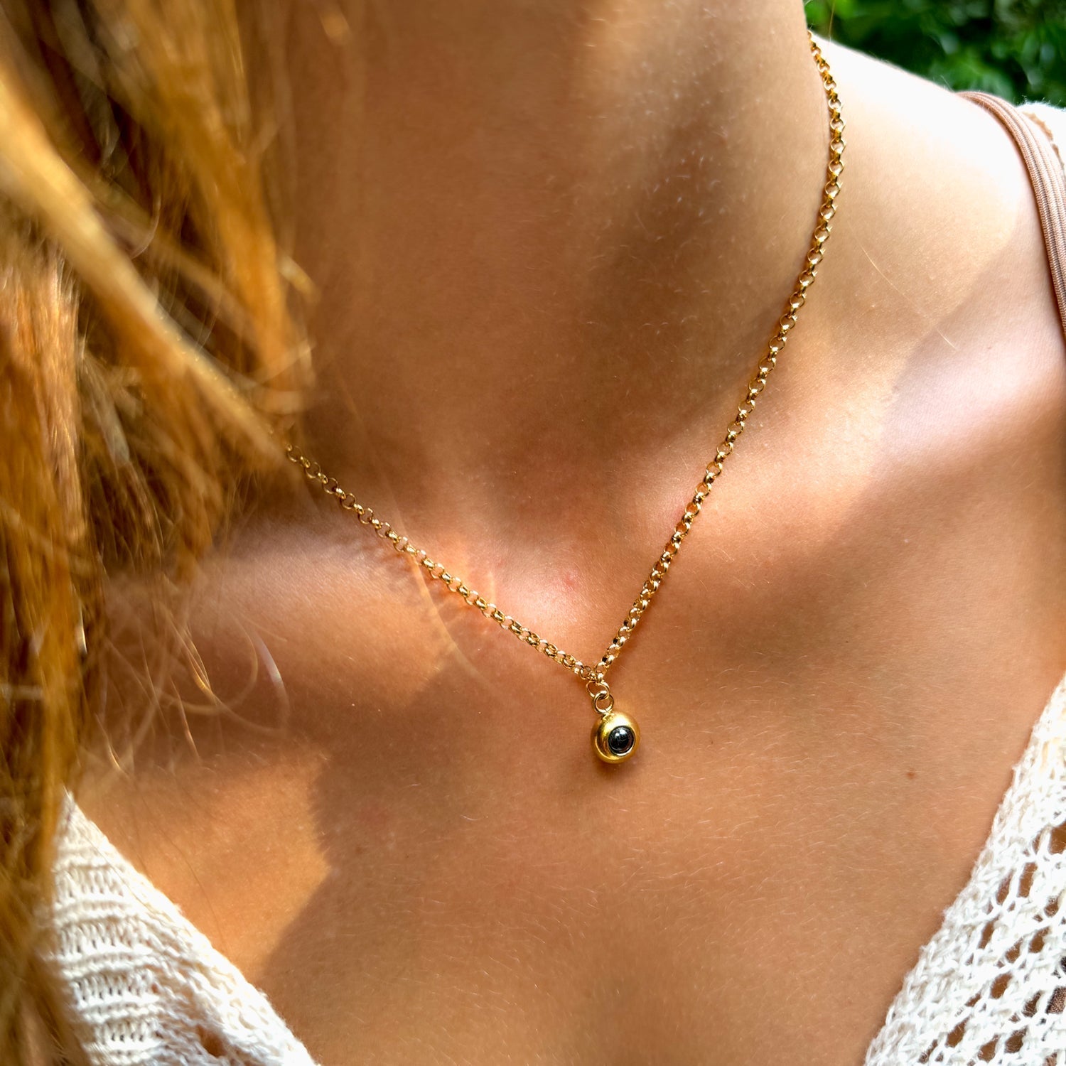 Gepersonaliseerde fotoketting met je eigen foto - Rolo-ketting