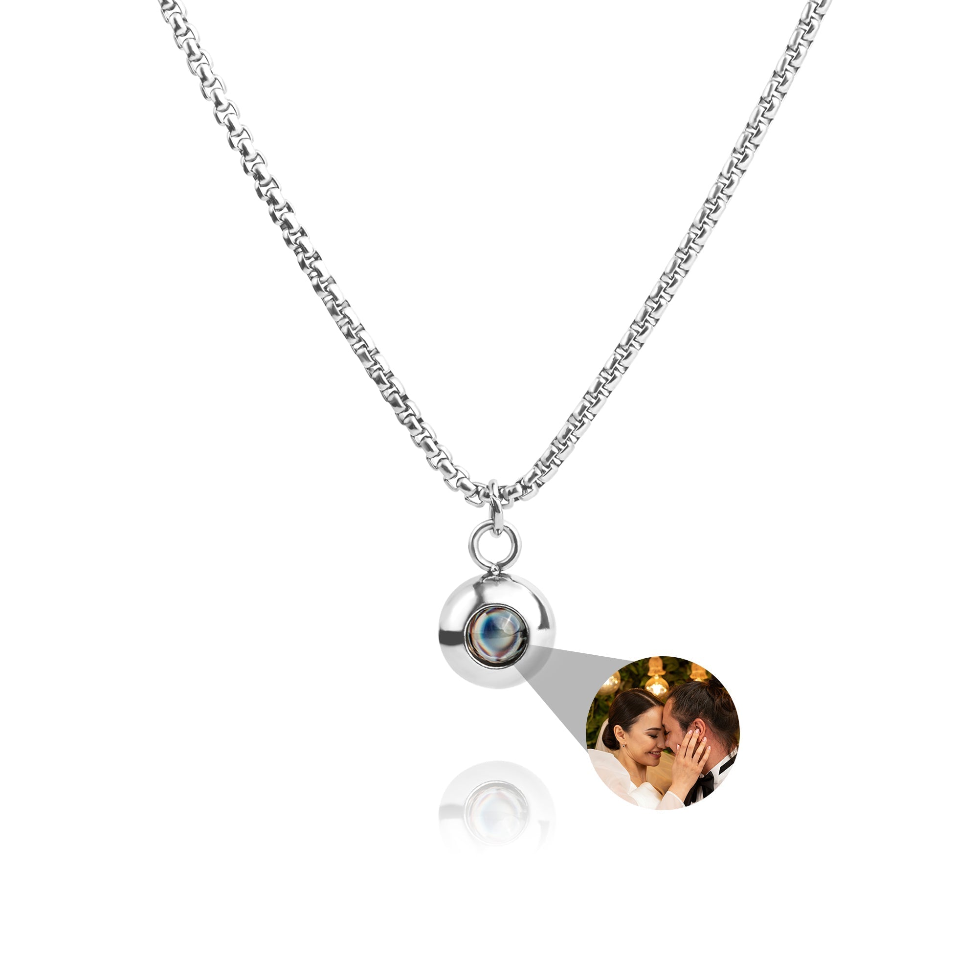 Collier photo personnalisé avec votre propre photo - Chaîne serpent