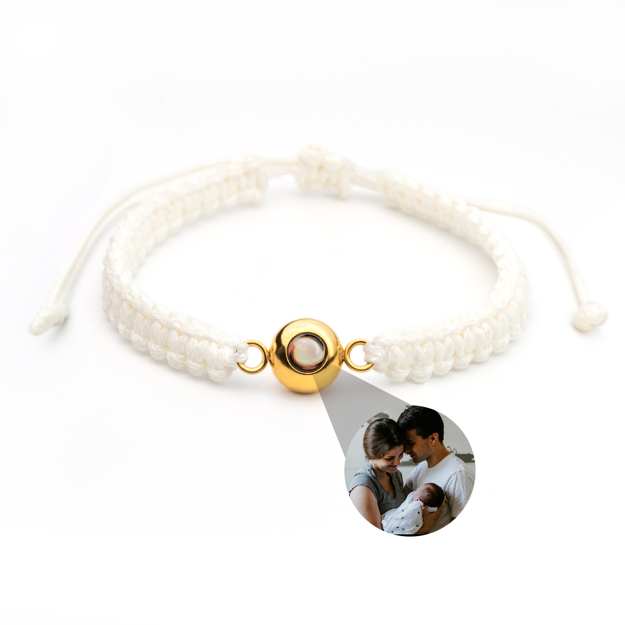 Bracelet photo personnalisé avec votre photo - Édition Premium