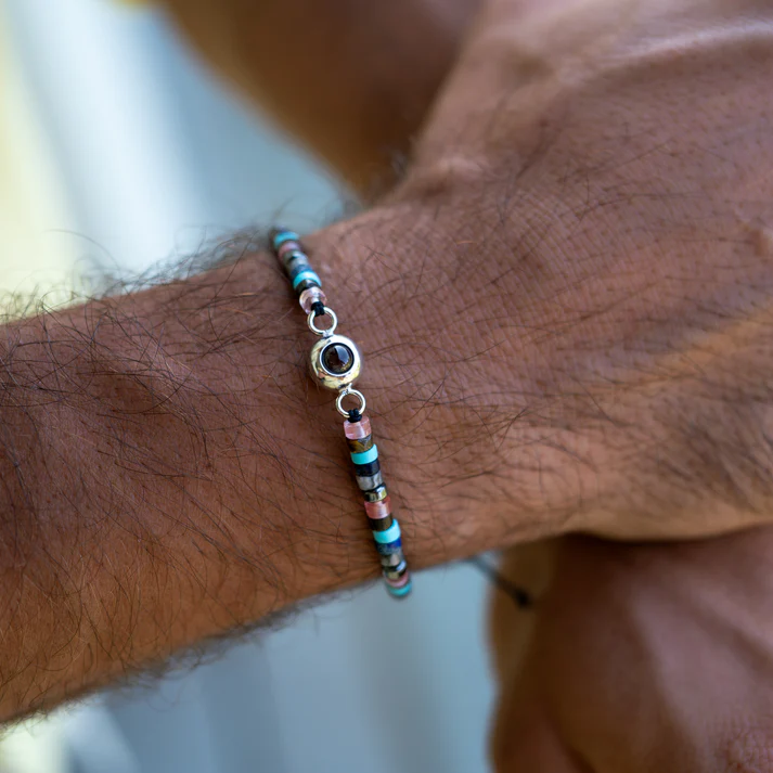 Bracelet photo personnalisé avec votre photo - Perle Heishi