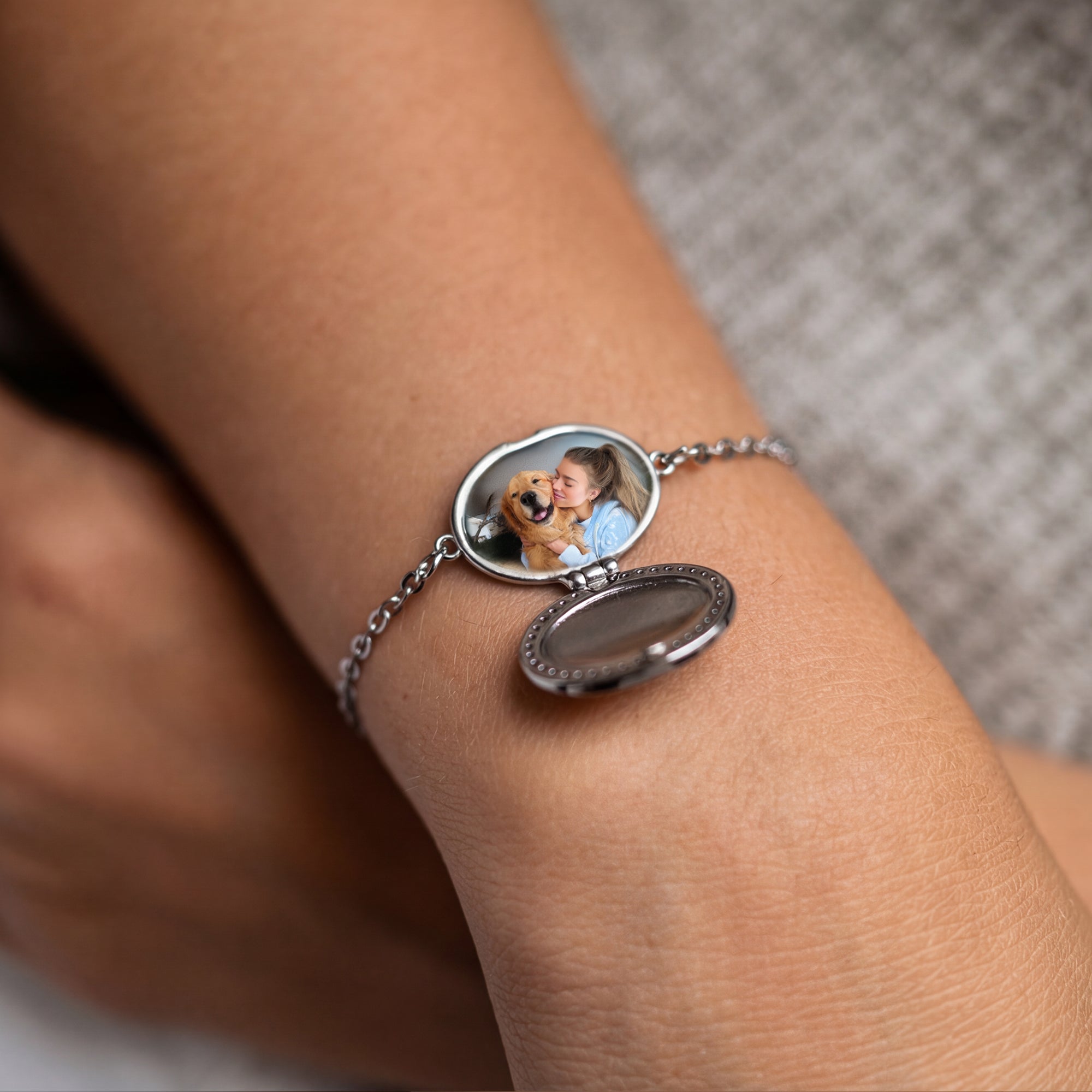 Bracelet médaillon photo - Ovale