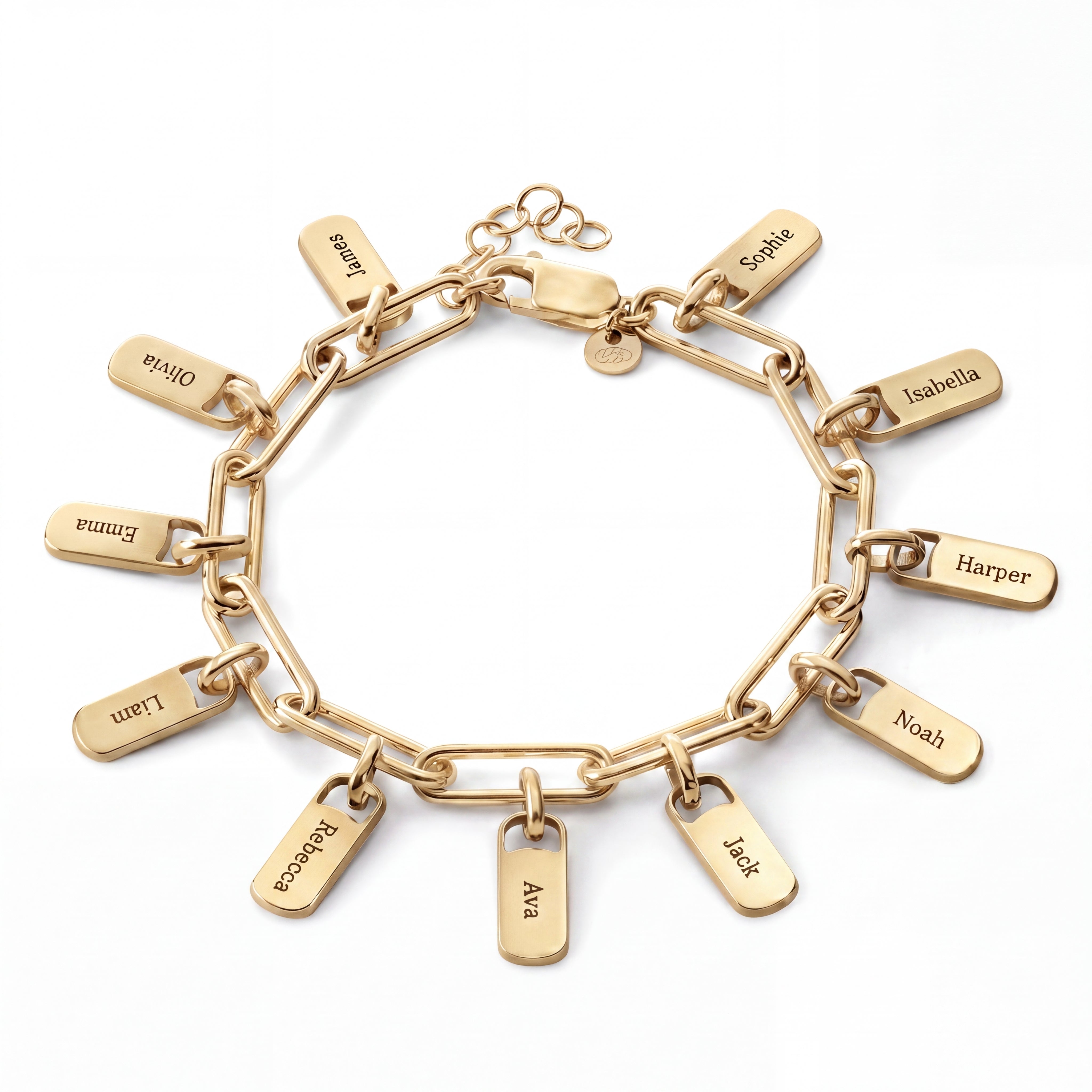 Bracelet personnalisé avec médailles gravées