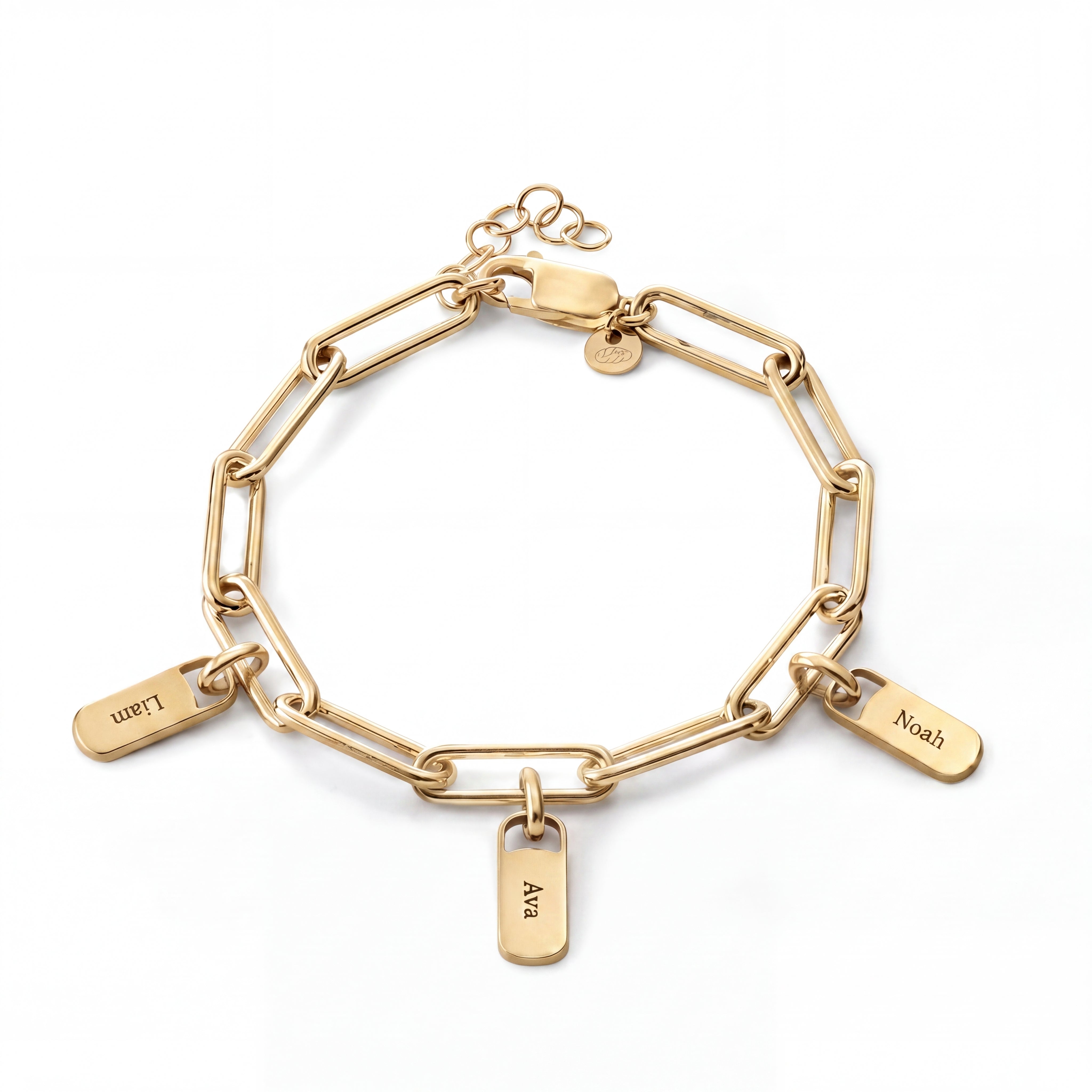 Bracelet personnalisé avec médailles gravées