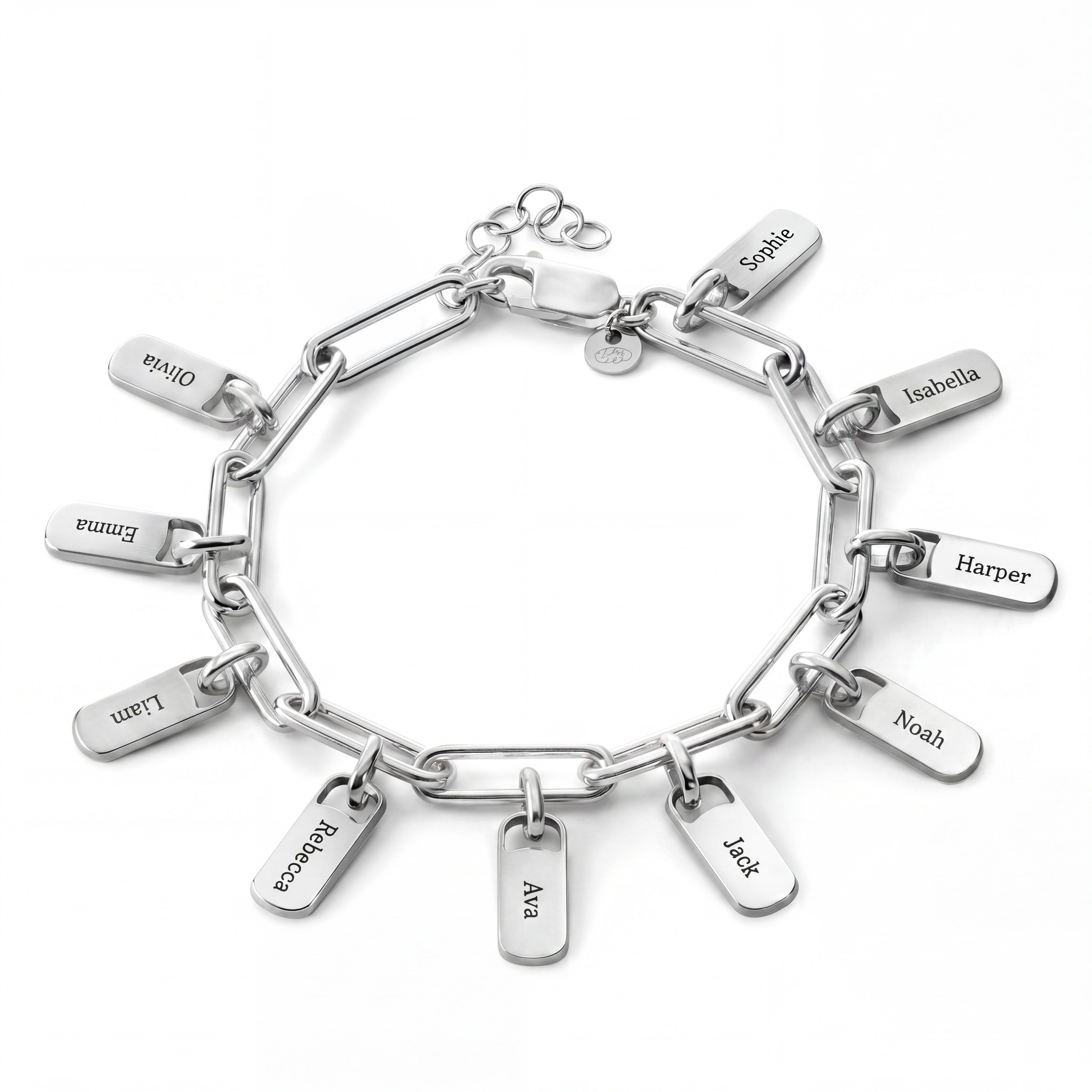 Bracelet personnalisé avec médailles gravées