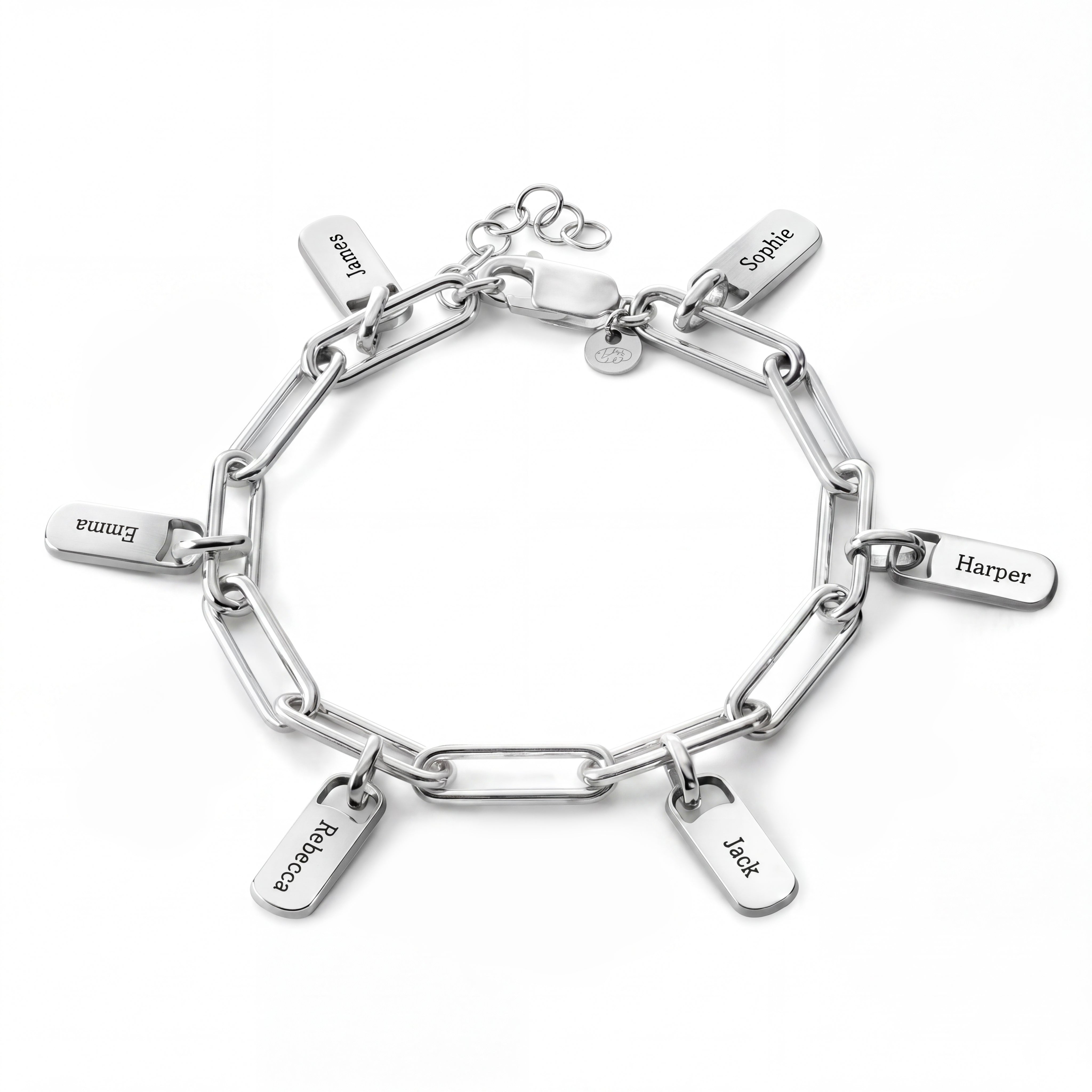 Bracelet personnalisé avec médailles gravées