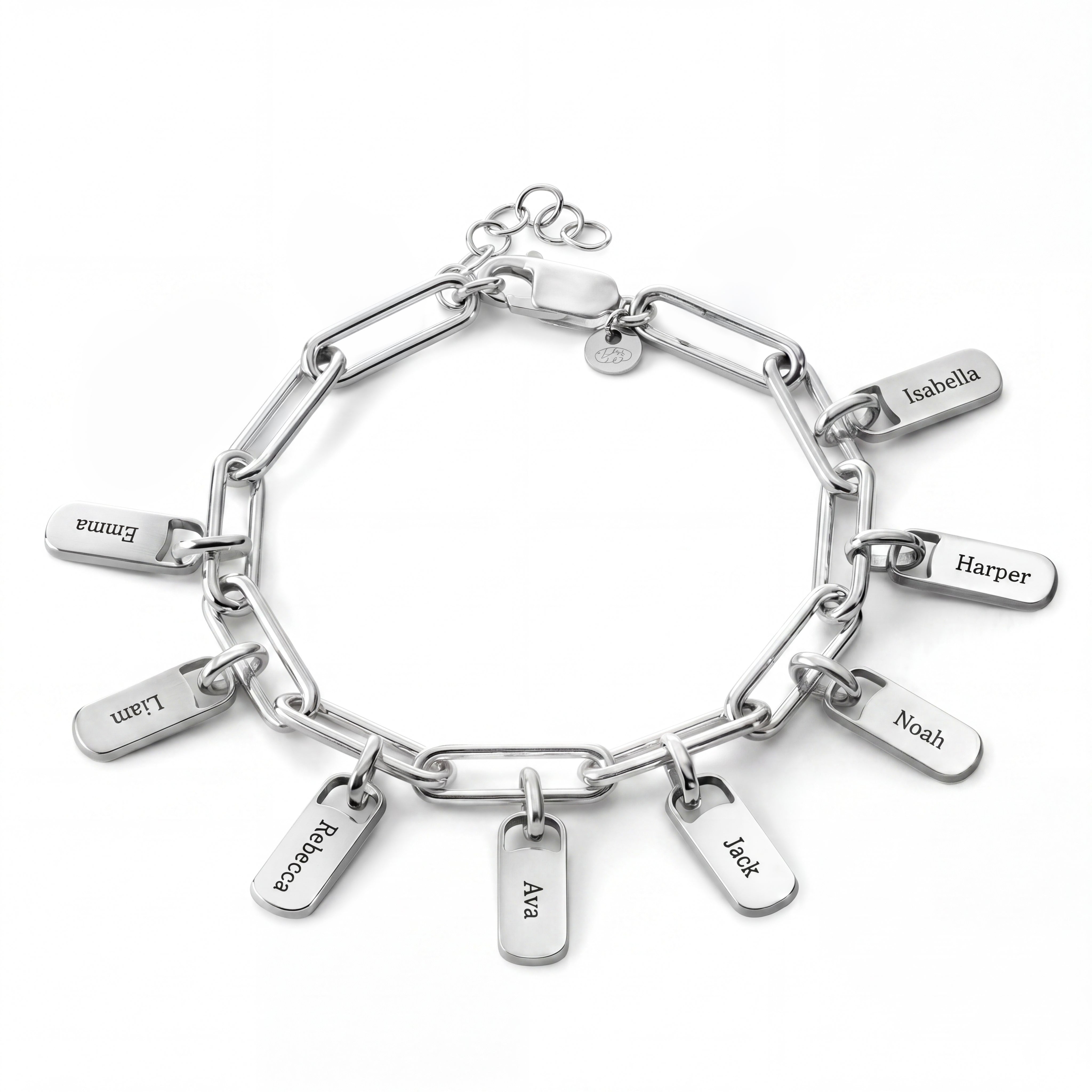 Bracelet personnalisé avec médailles gravées