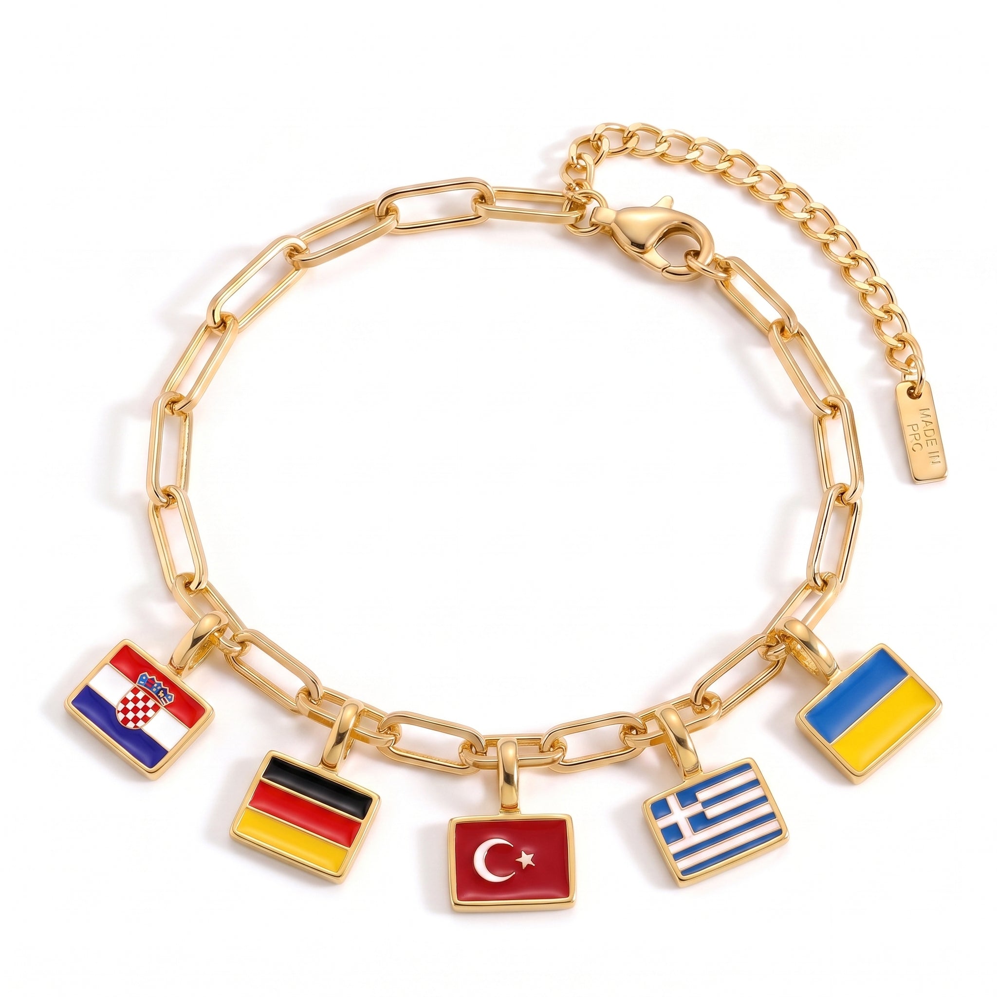 Bracelet à breloques pays