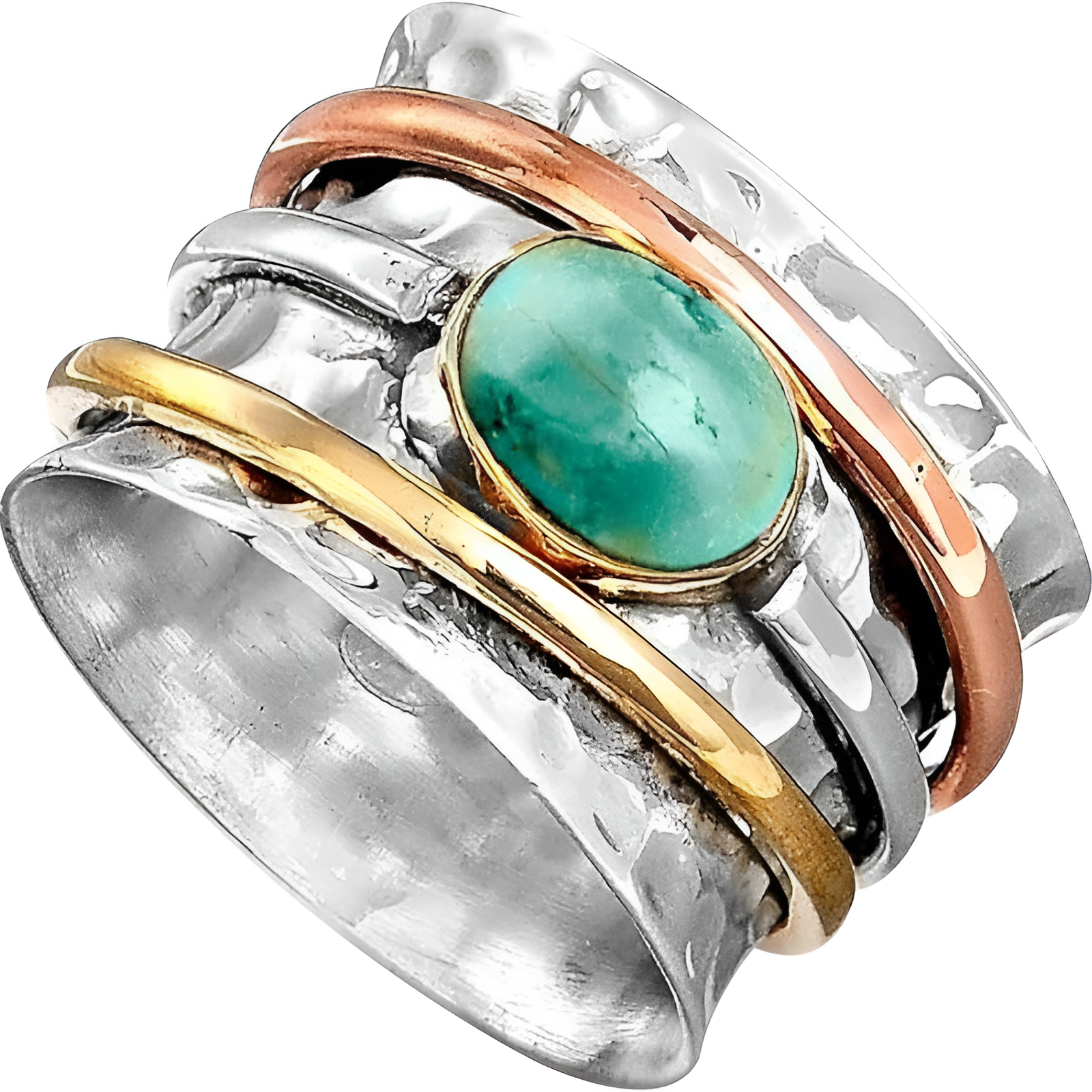 Bague Bohème Double Tour Turquoise