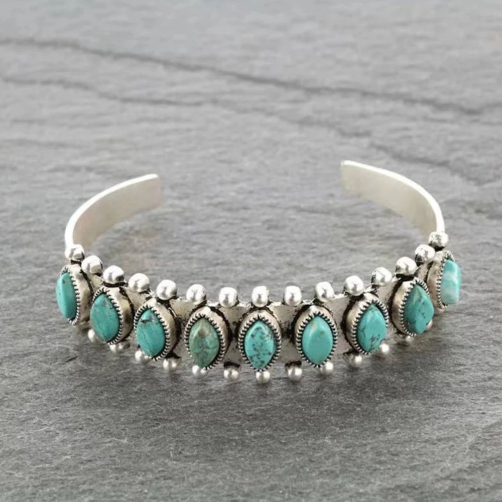 Bracelet manchette Azmira Turquoise