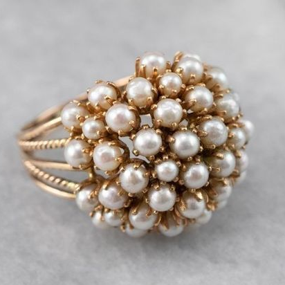 Bague Perles Serties