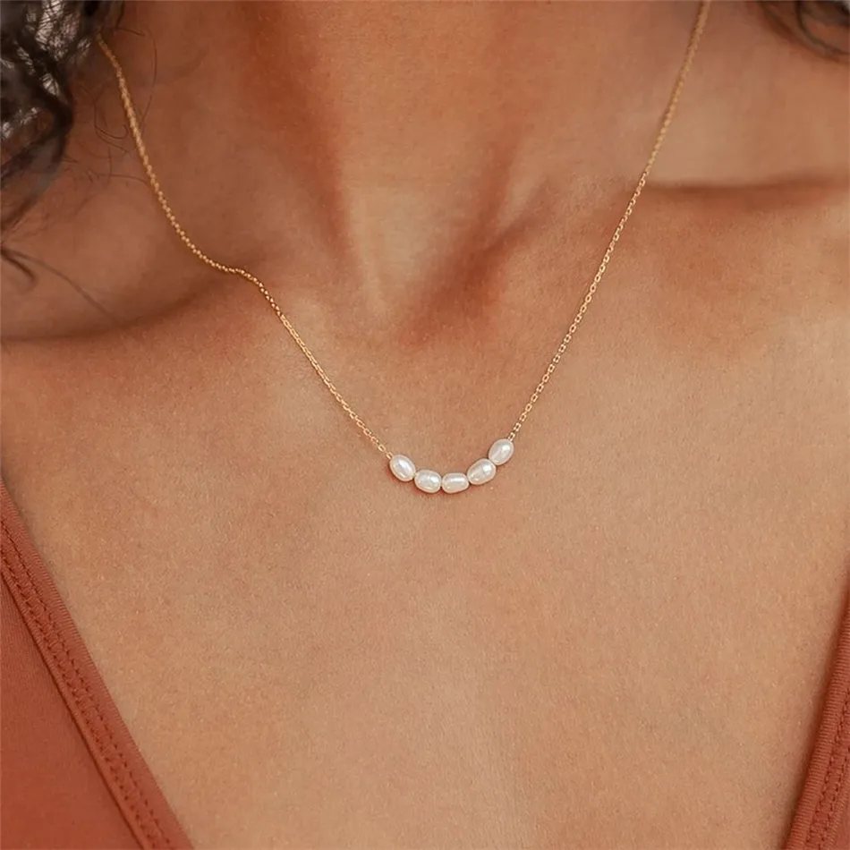 Collier Perle Or Élégant