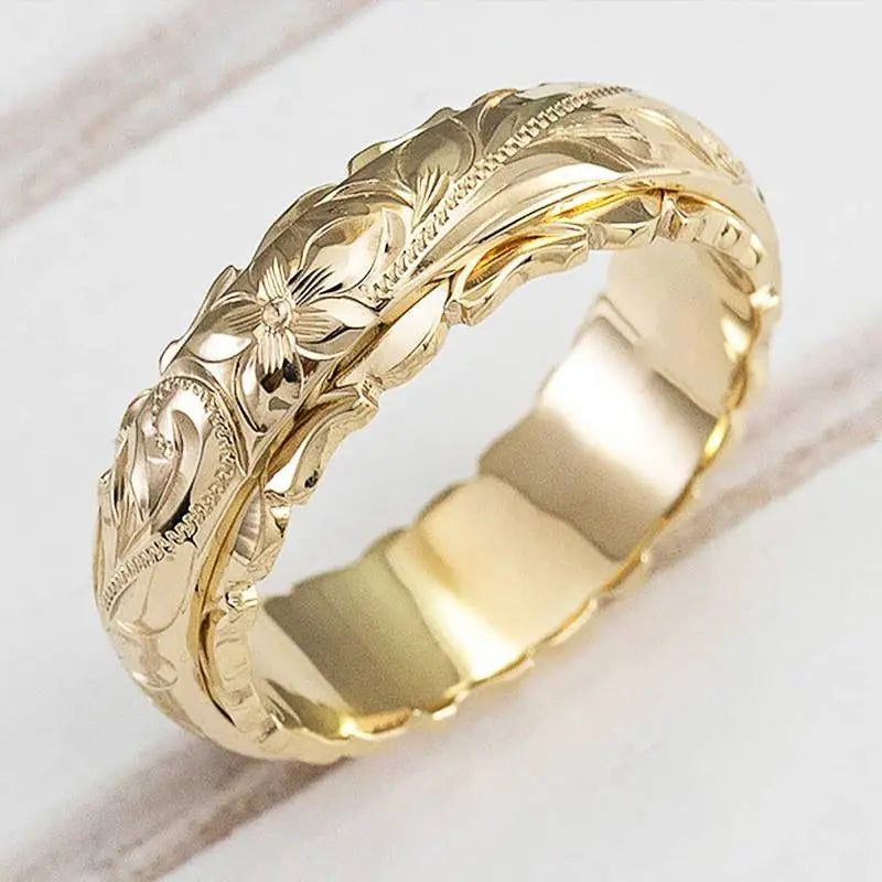 Bague fleur dorée d'inspiration antique