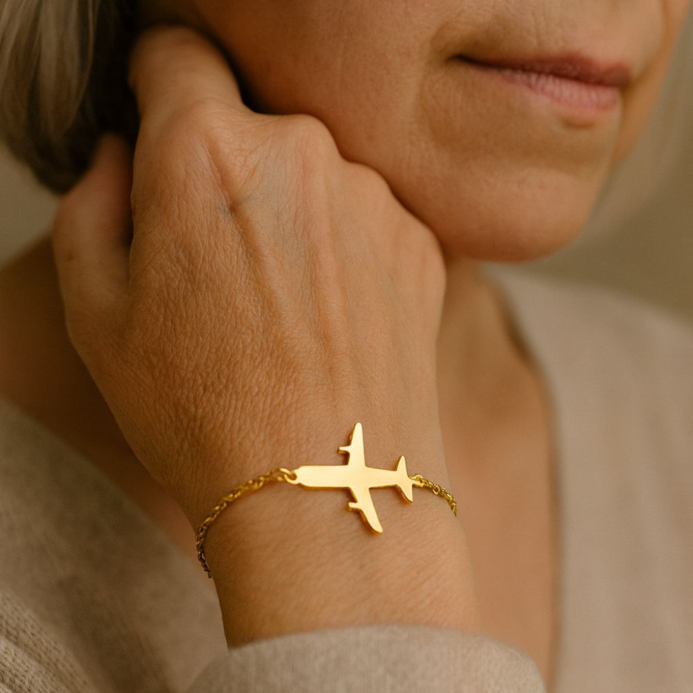 Bracelet Avion Doré
