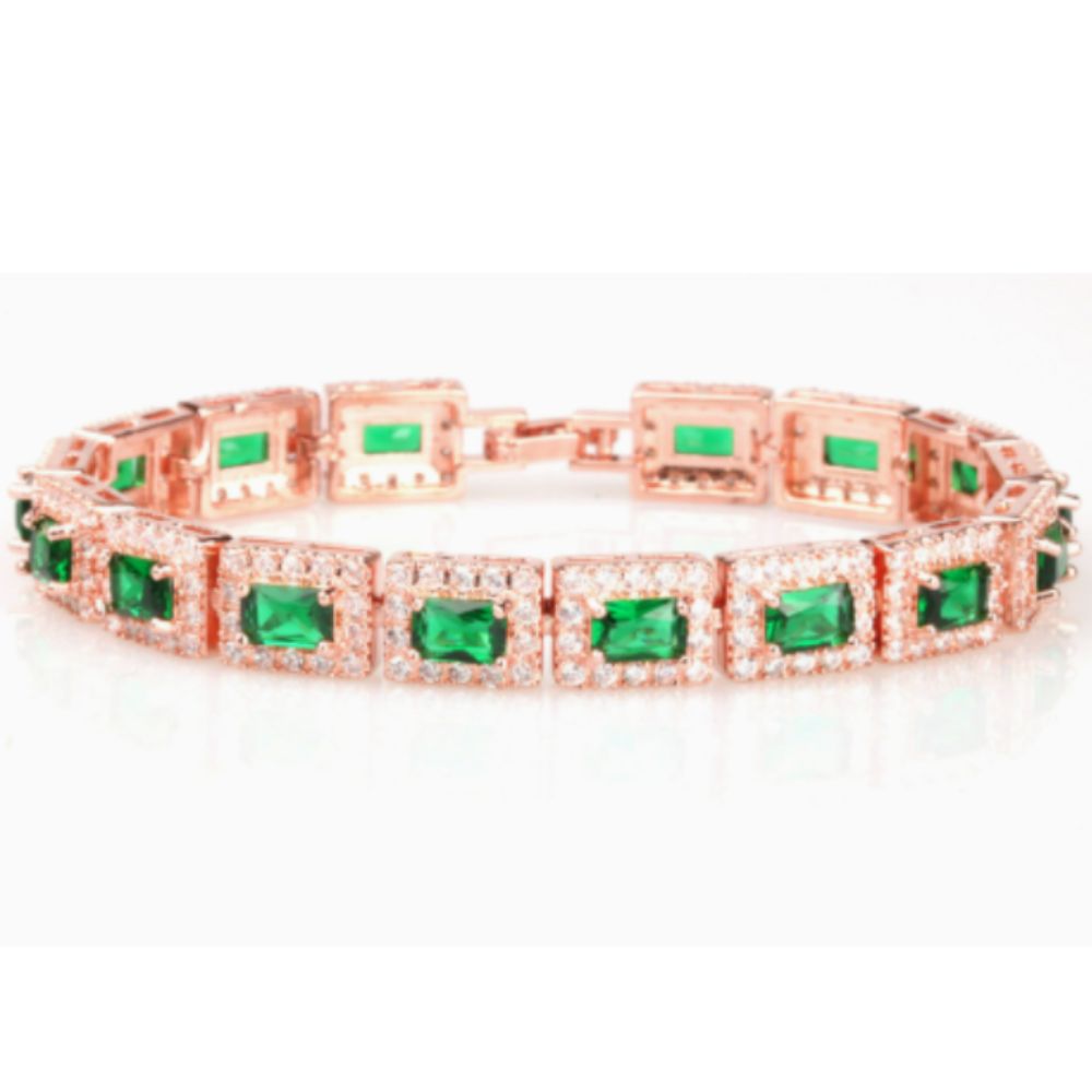 Bracelet JONC doré émeraude