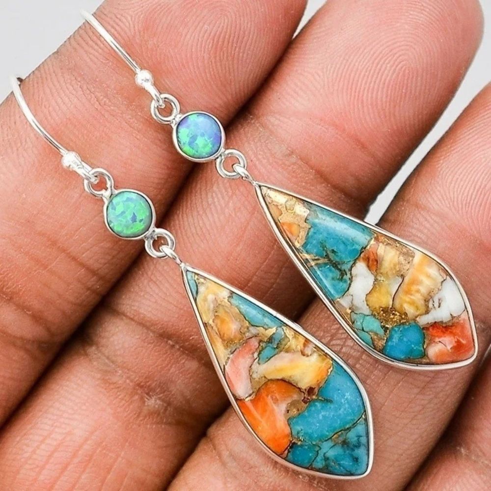 Retro Multicolor Drop Earrings