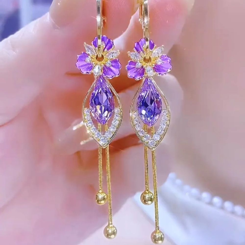 Boucles d'oreilles fleur élégantes