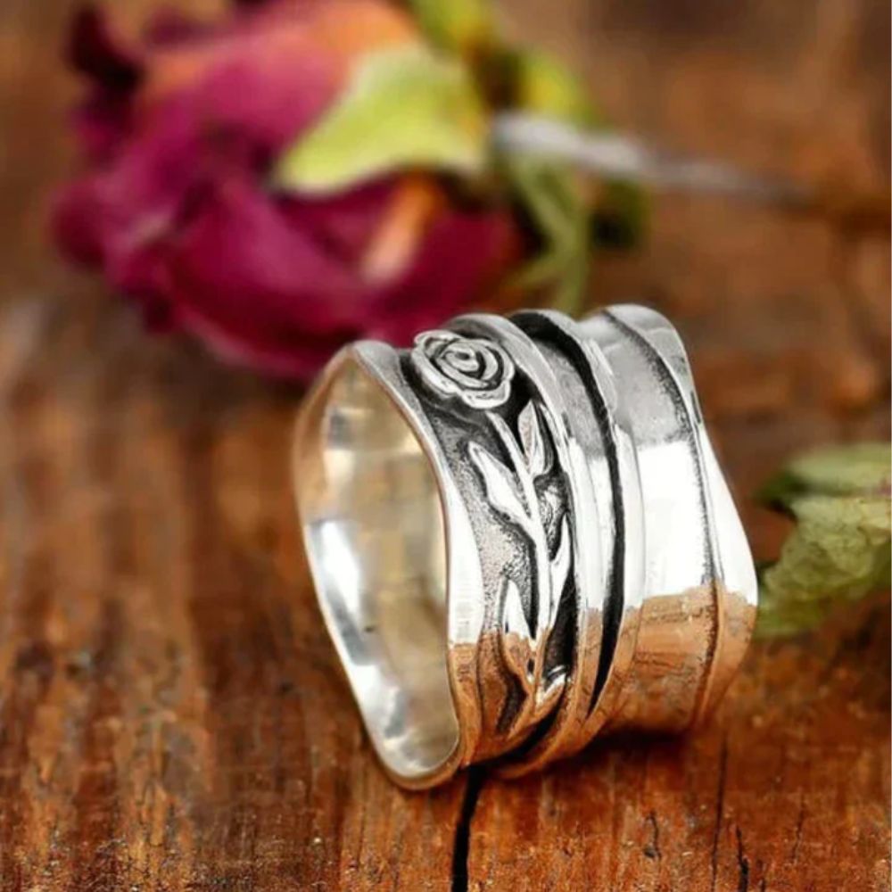 Bague Vintage Fleur en Argent