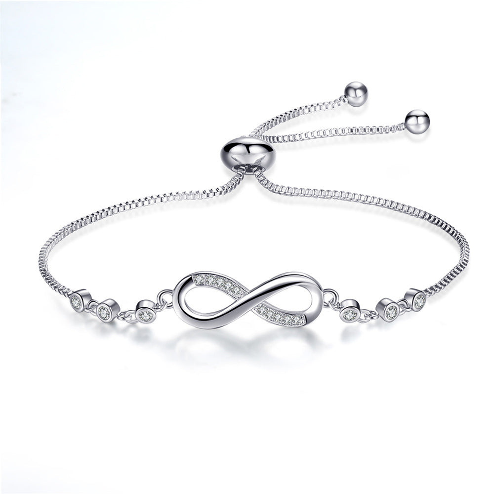 Chic Adjustable Rose Gold Bracelet With Infinity Symbol