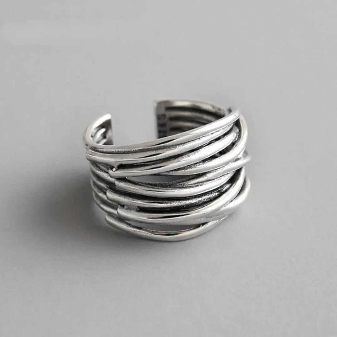 Bague réglable en argent