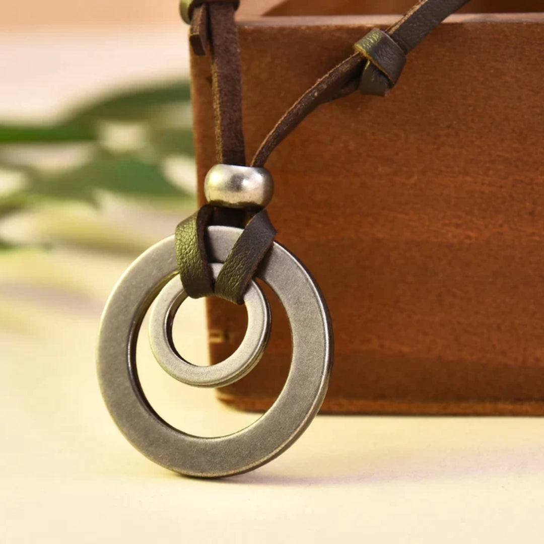 Collier vintage Cercles Argentés