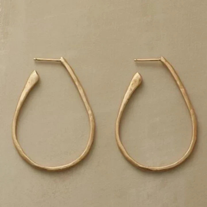Boucles d'oreilles créoles dorées vintage