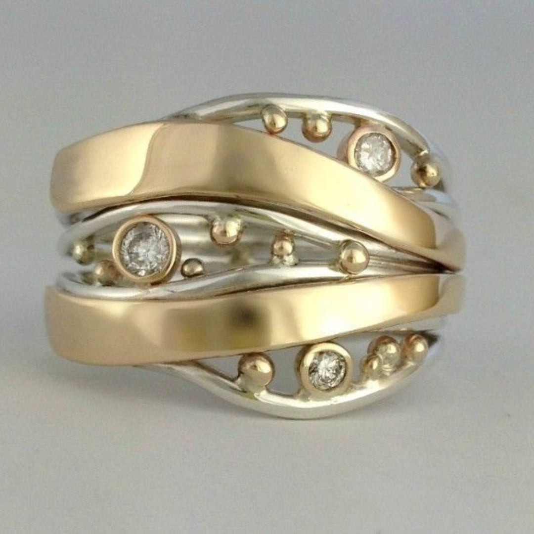 Bague Vintage Épaisse Dorée
