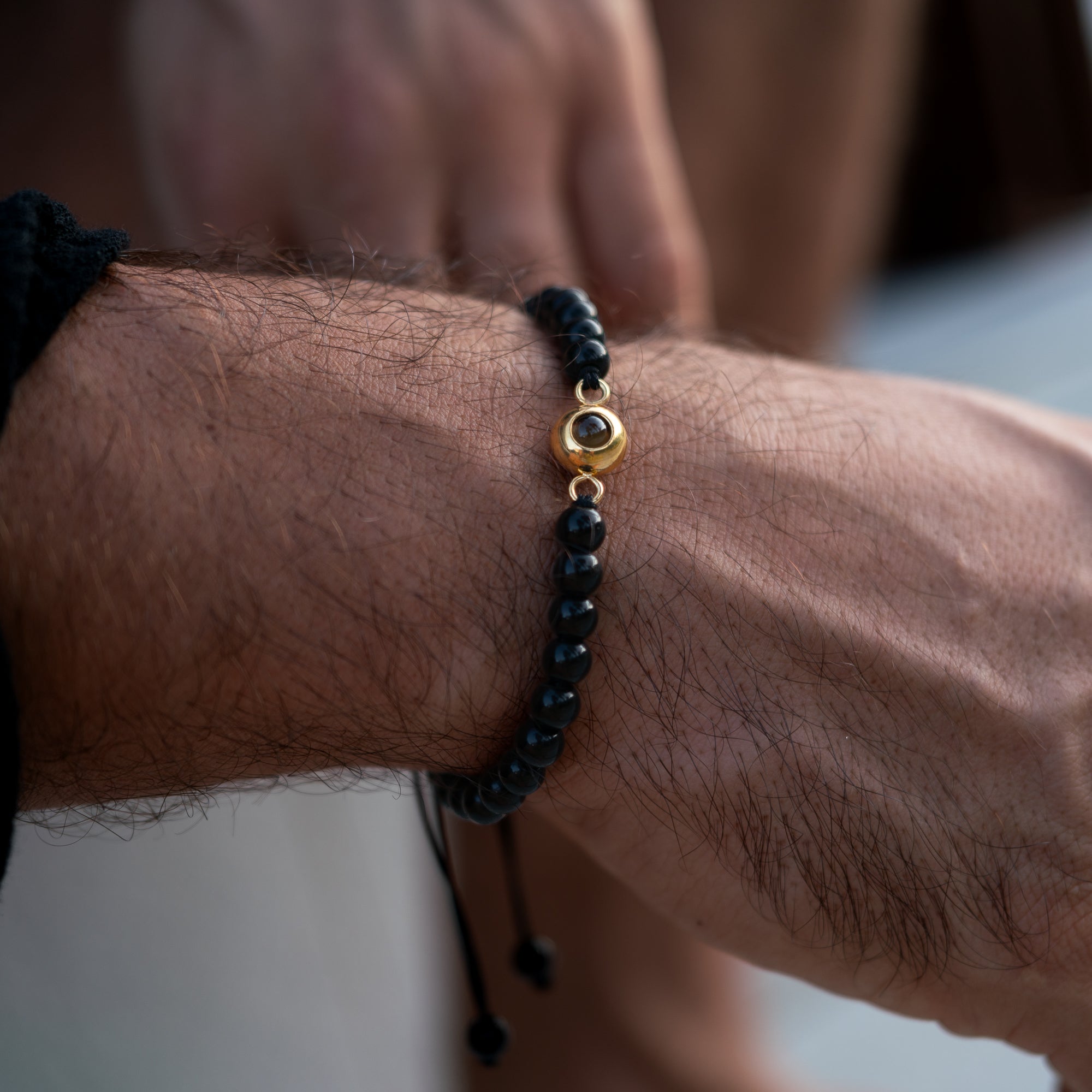Gepersonaliseerde fotoarmband met jouw foto - Parelketting