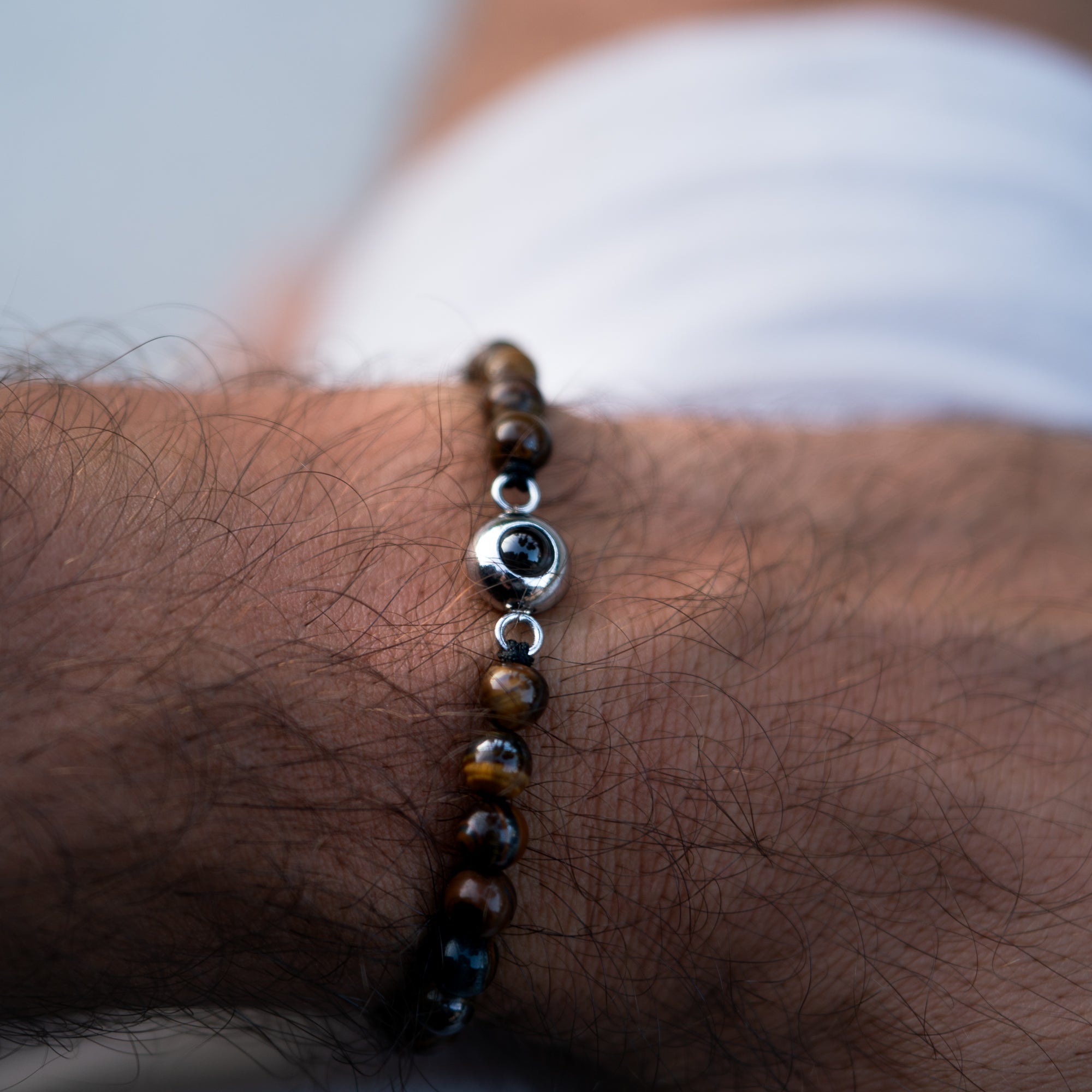 Gepersonaliseerde fotoarmband met jouw foto - Parelketting