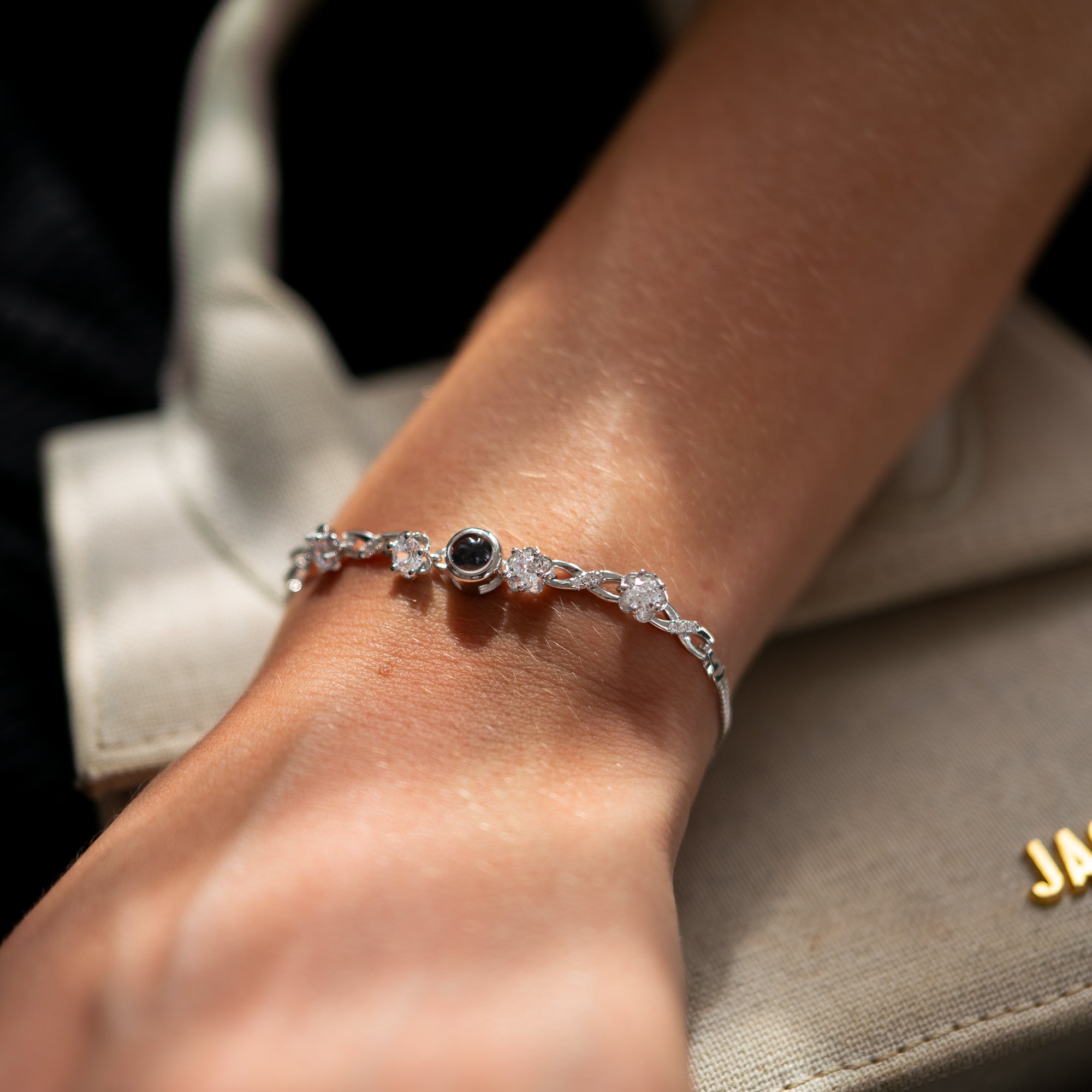 Bracelet photo personnalisé avec votre photo - Amour éternel