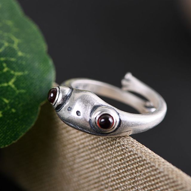 Bague grenouille vintage ajustable
