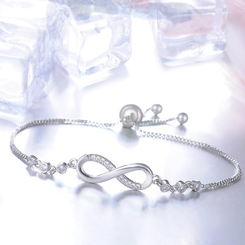 Chic Adjustable Rose Gold Bracelet With Infinity Symbol