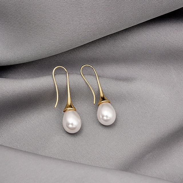 Boucles d'oreilles pendantes perles