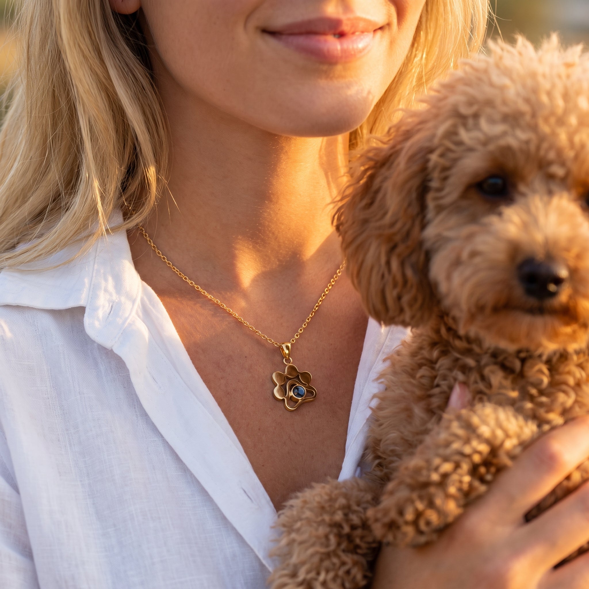 Collier photo personnalisé - Patte de chien