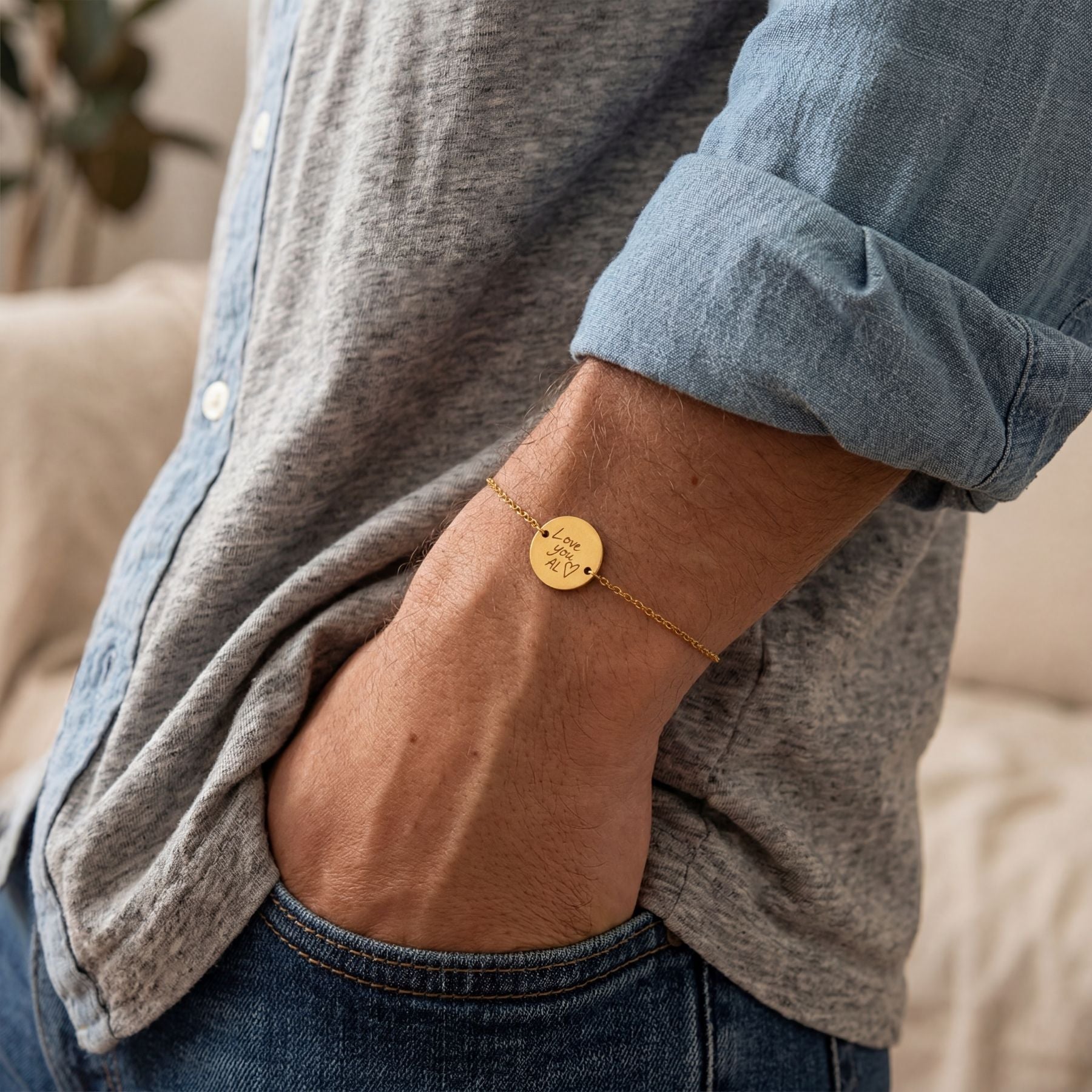 Bracelet personnalisé avec votre propre écriture/dessin