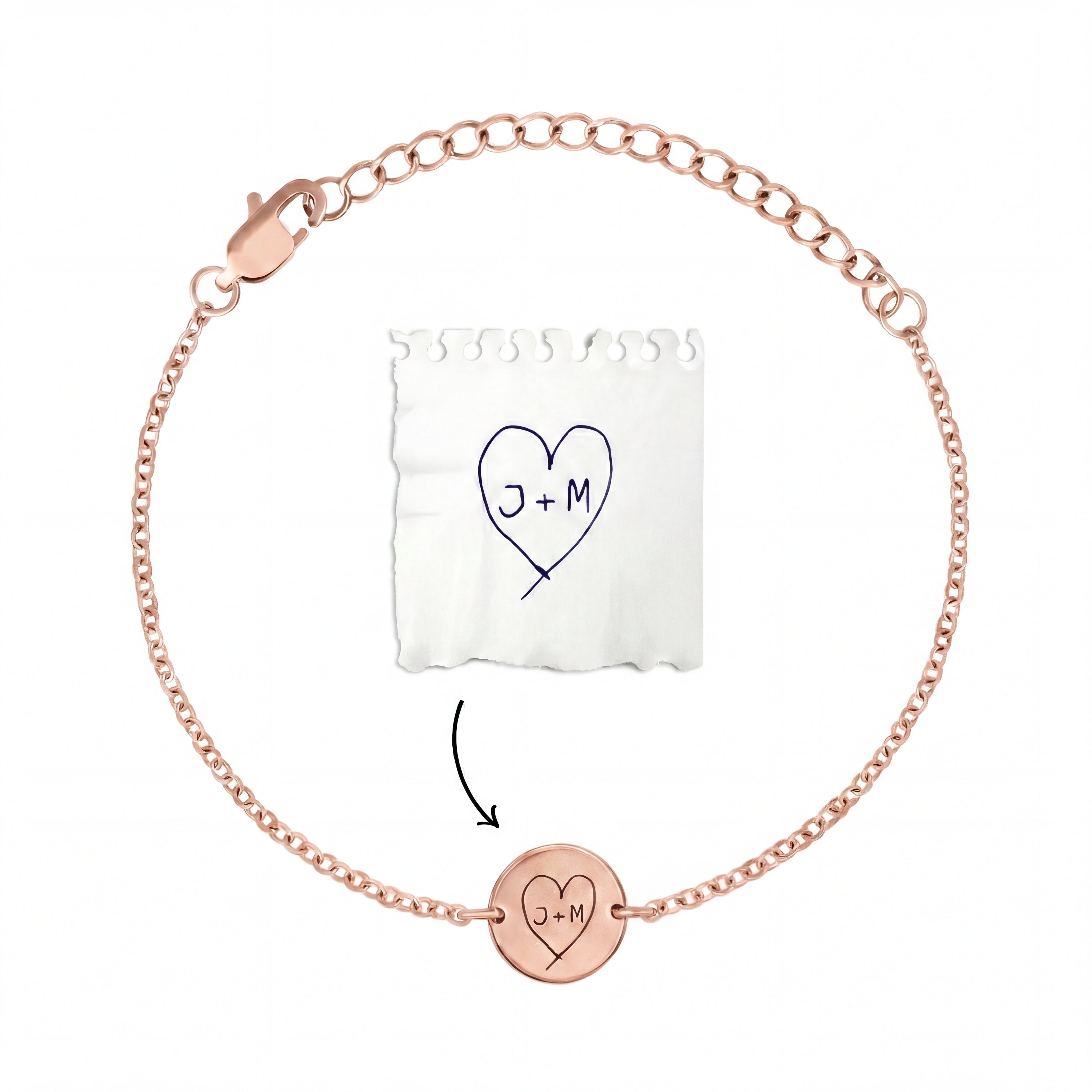 Bracelet personnalisé avec votre propre écriture/dessin
