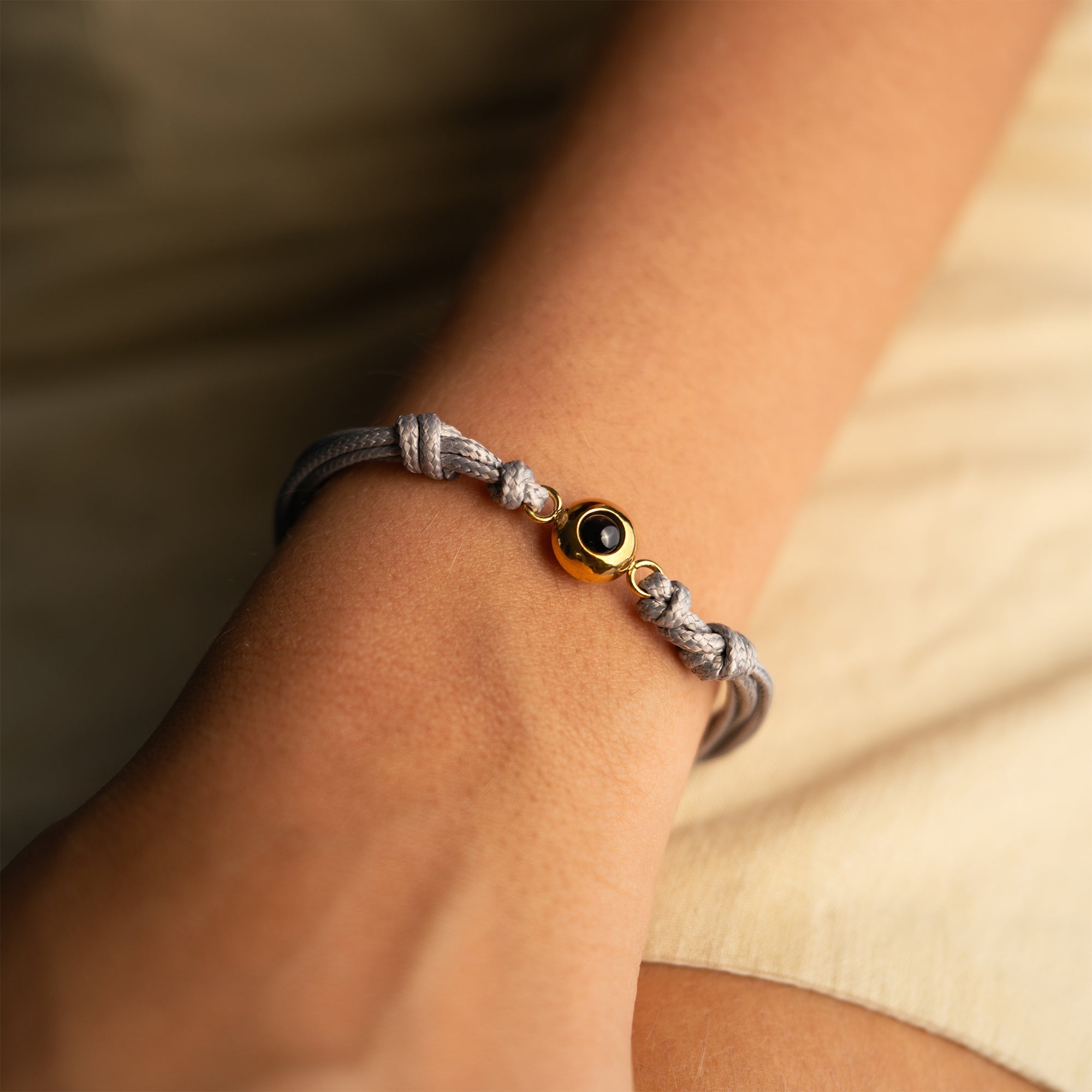 Bracelet photo personnalisé avec votre photo - Nœud marin