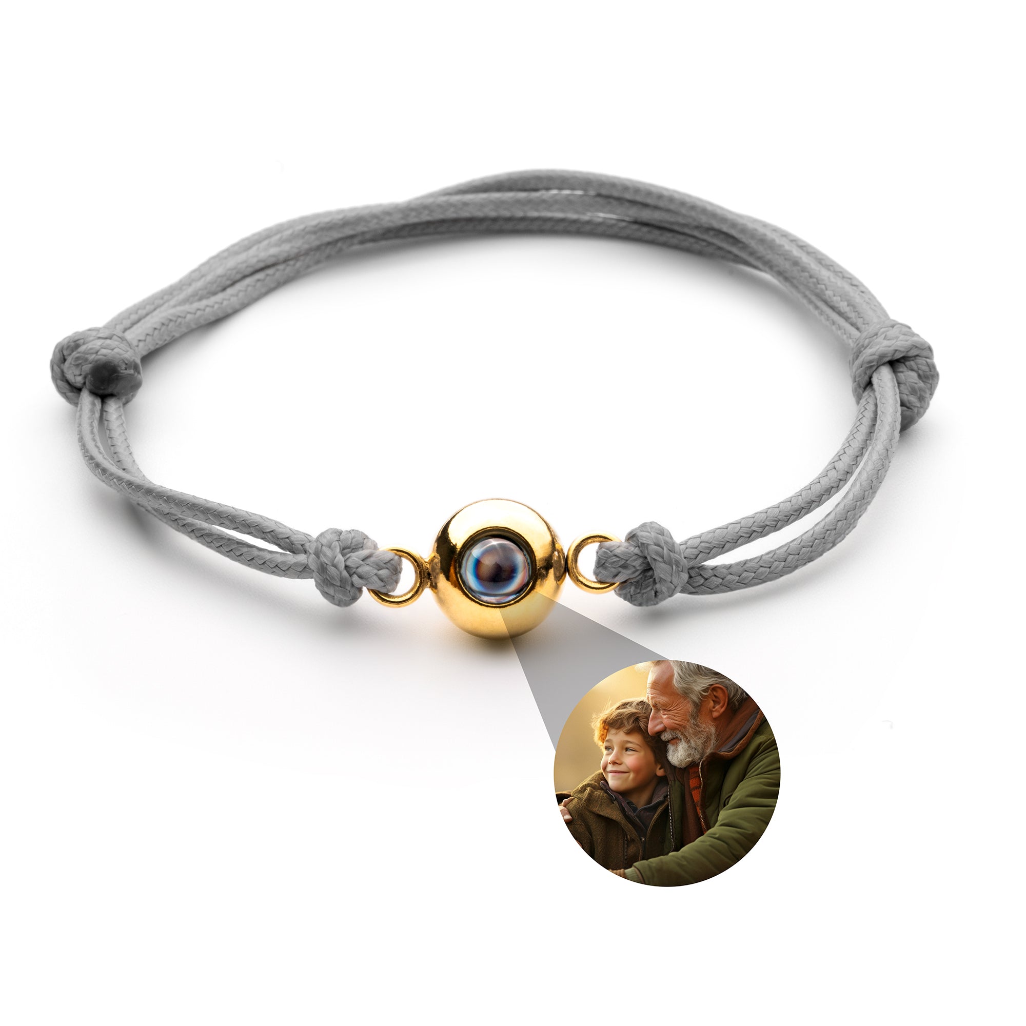 Bracelet photo personnalisé avec votre photo - Nœud marin