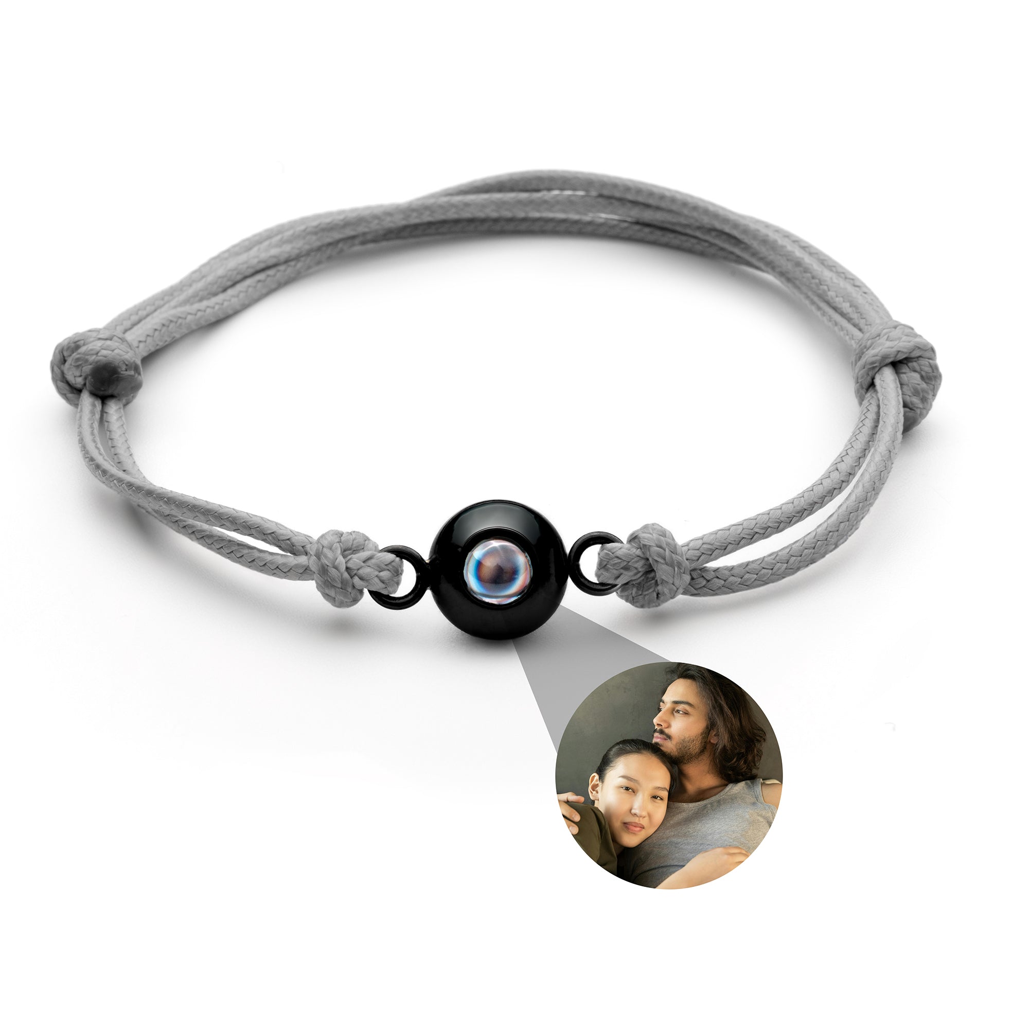 Bracelet photo personnalisé avec votre photo - Nœud marin